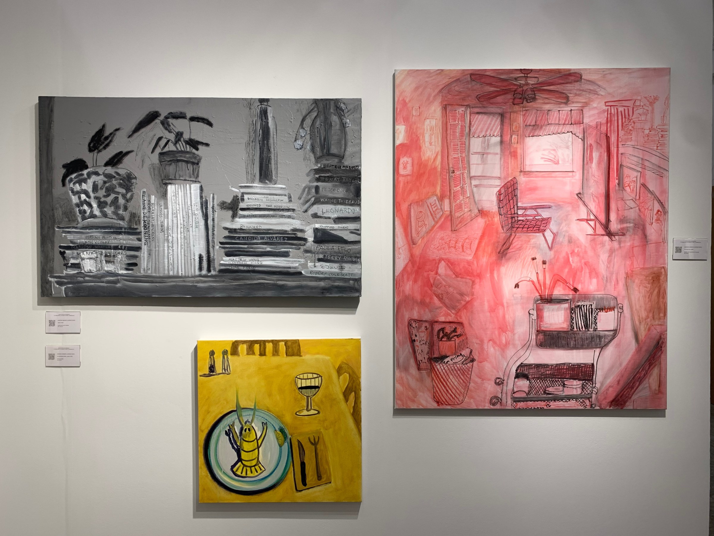 Installation view of AARON MAIER-CARRETERO: a lobster namer dinner, on view at NADA New York from May 18 - 21, 2023