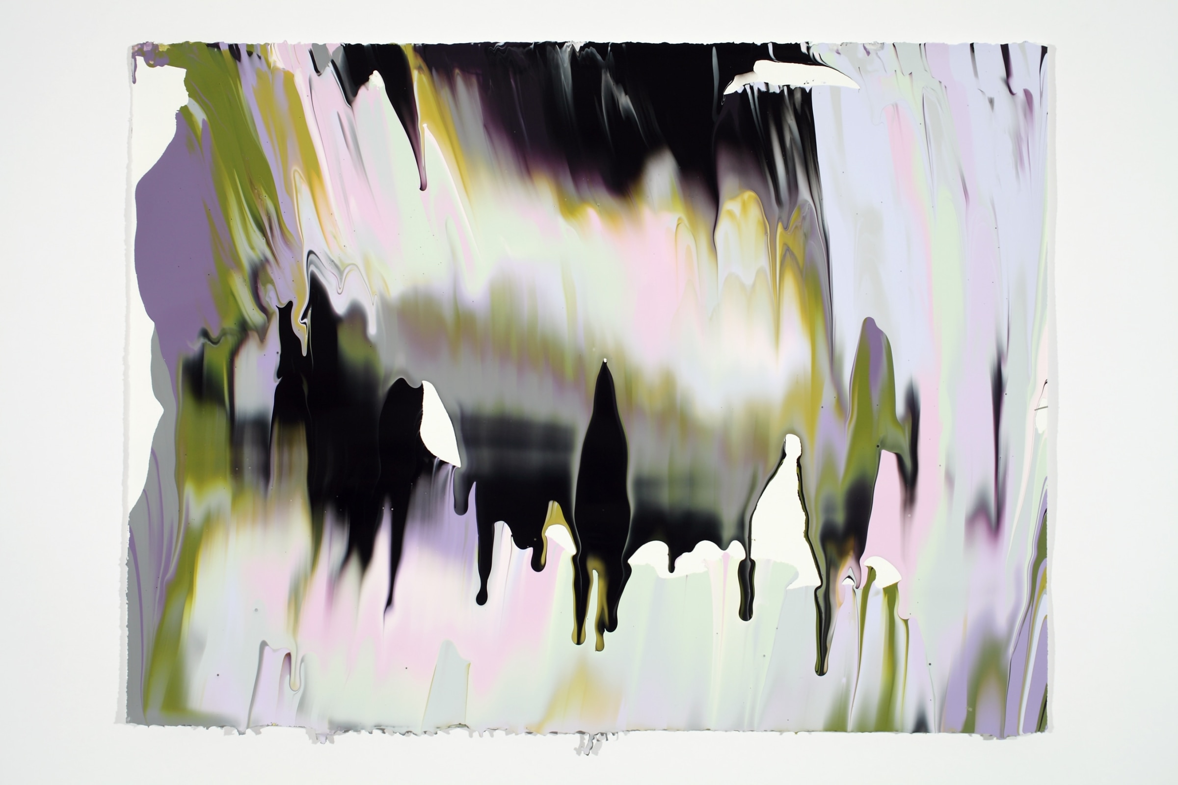 Margie Livingston  Pull #6, 2013 Acrylic paint on paper ​30 x 22 in.