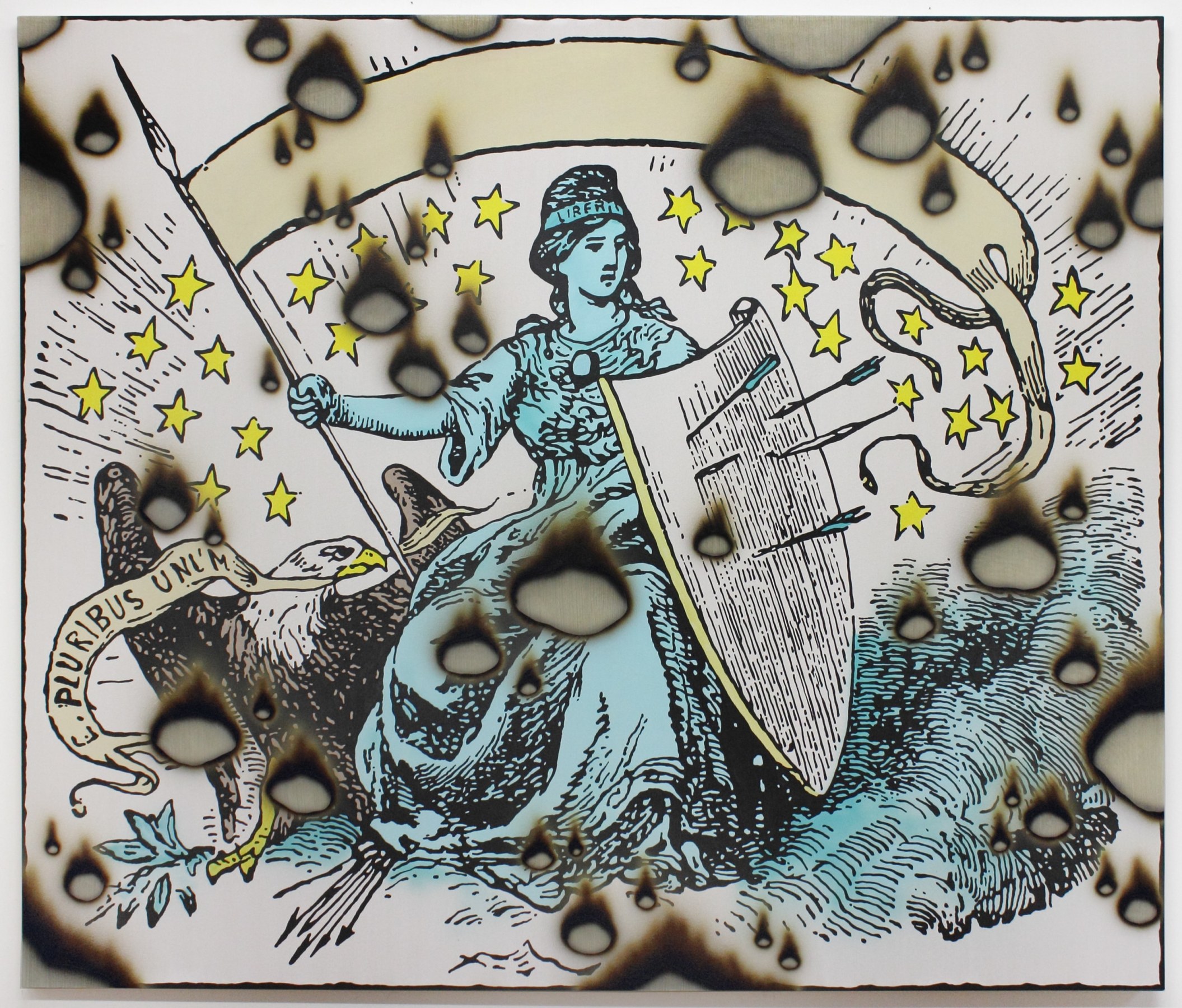 Josh Reames  Lady Liberty, 2017  Acrylic on canvas  84 x 72 in.