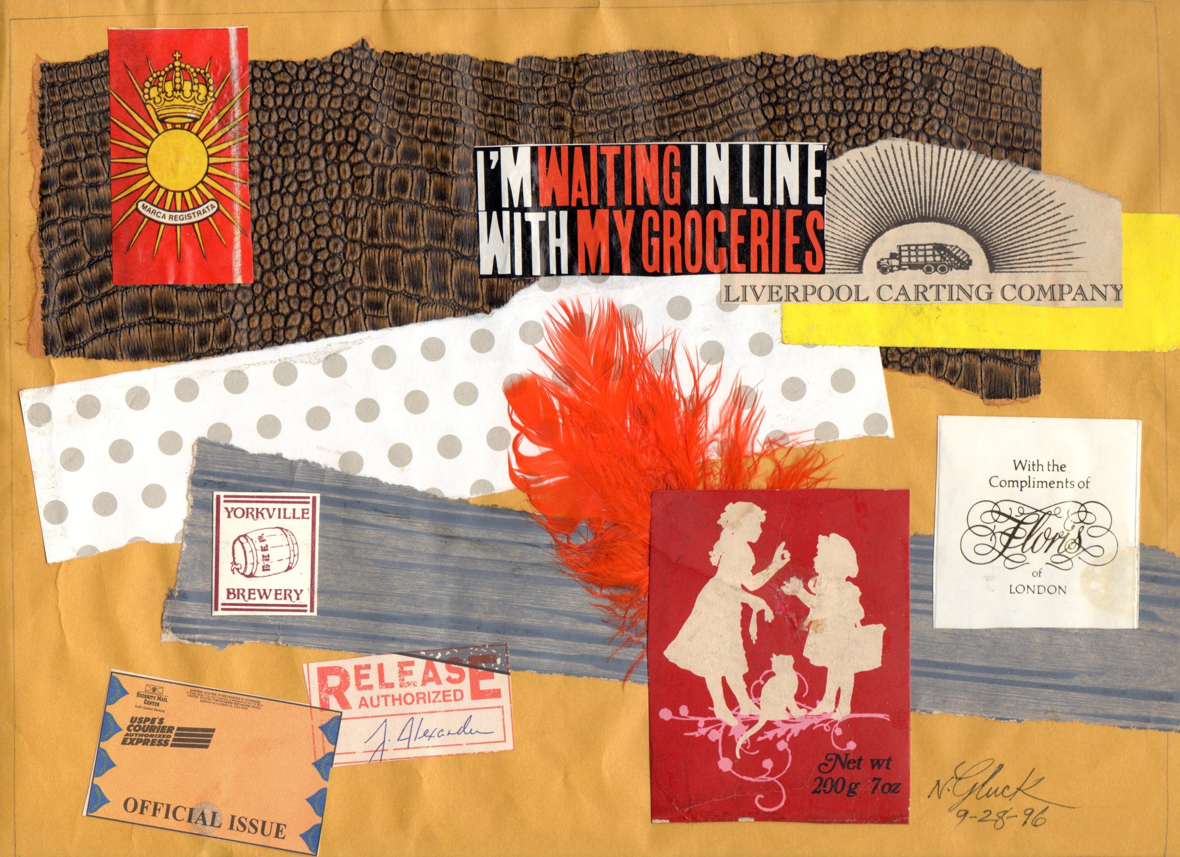 Nathan Gluck I&#039;m Wating In Lne With My Groceries, Septermber 28, 1996