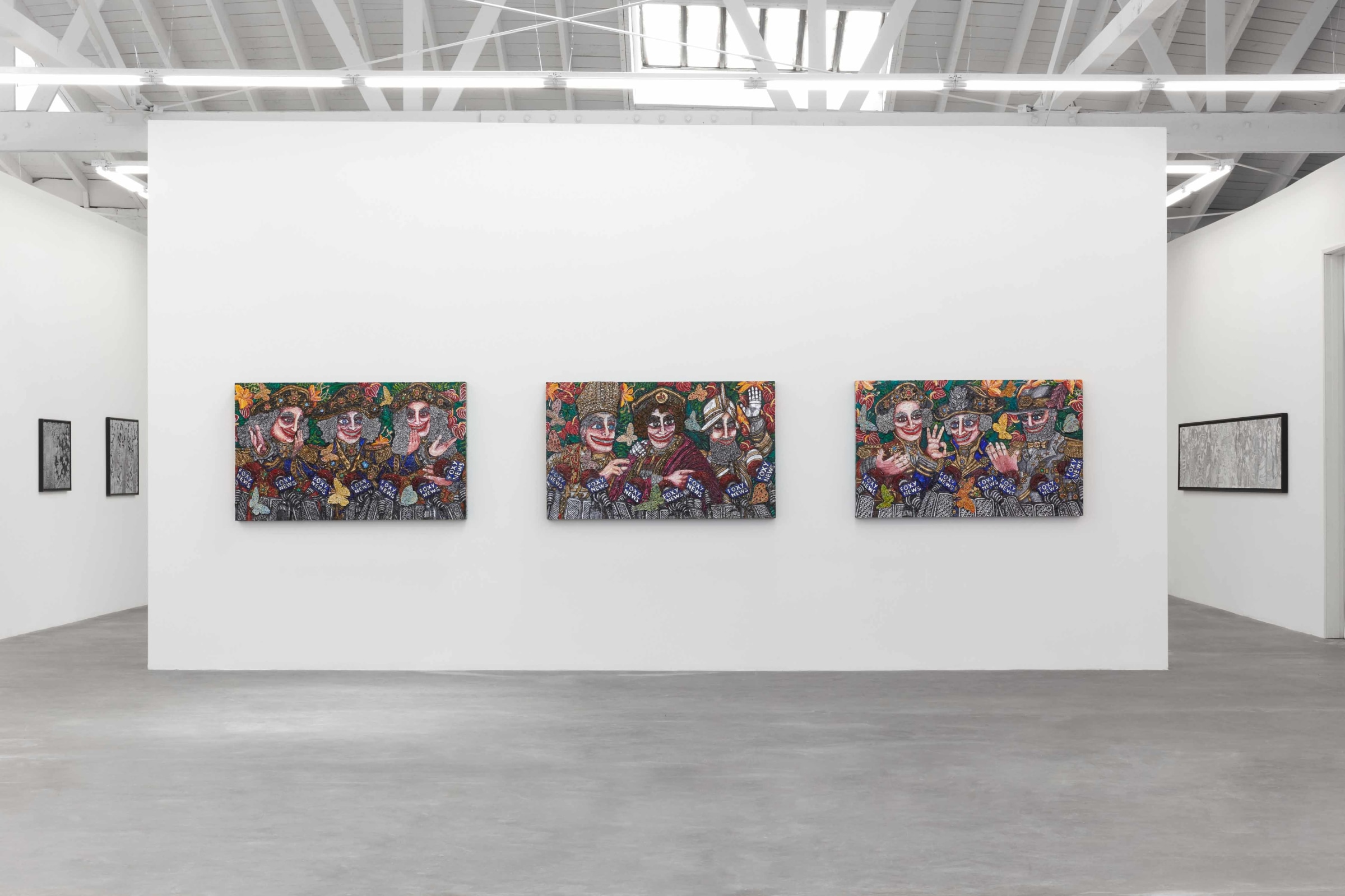Installation view of Federico Solmi: The Bacchanalian Ones