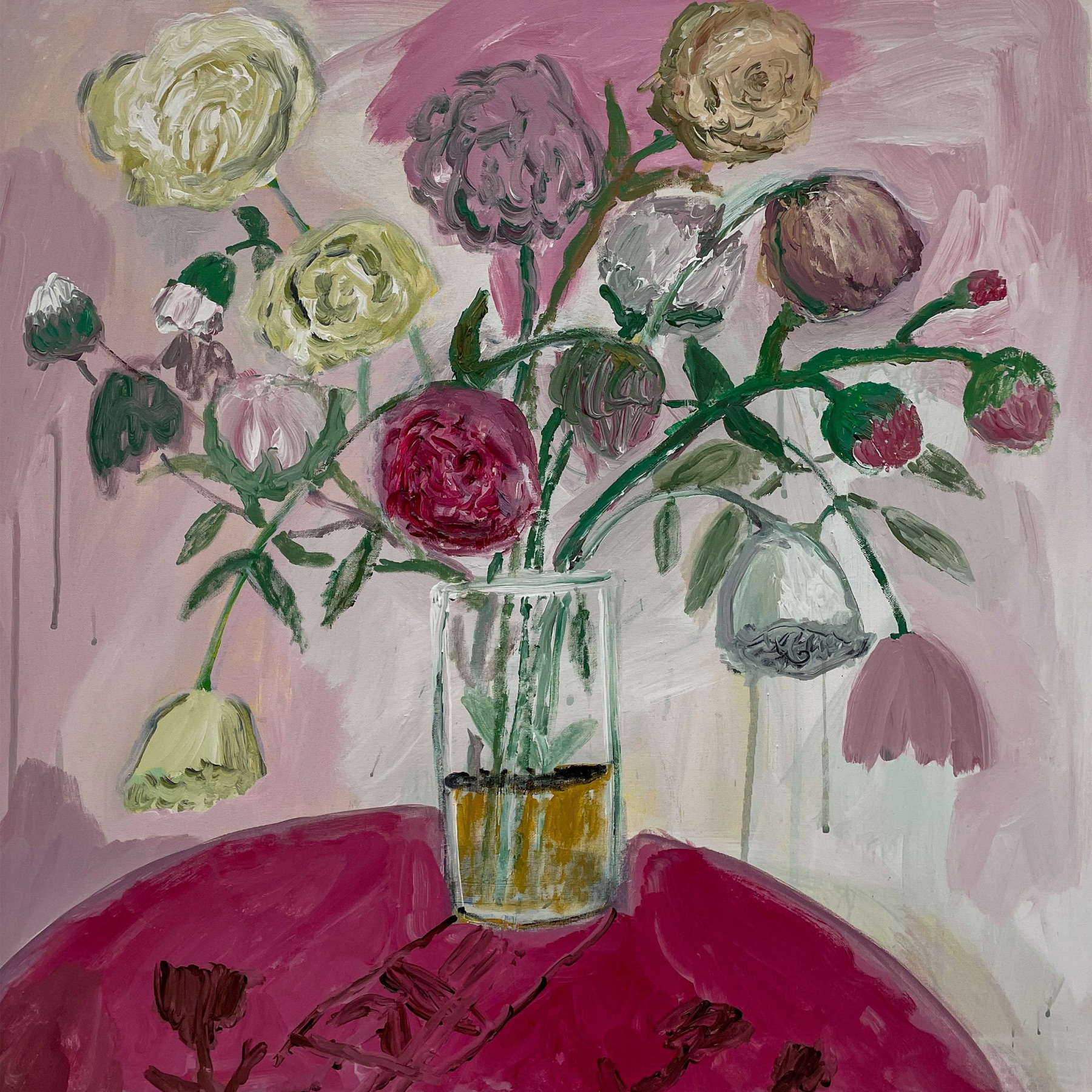 Aaron Maier-Carretero blooms on pink, 2023