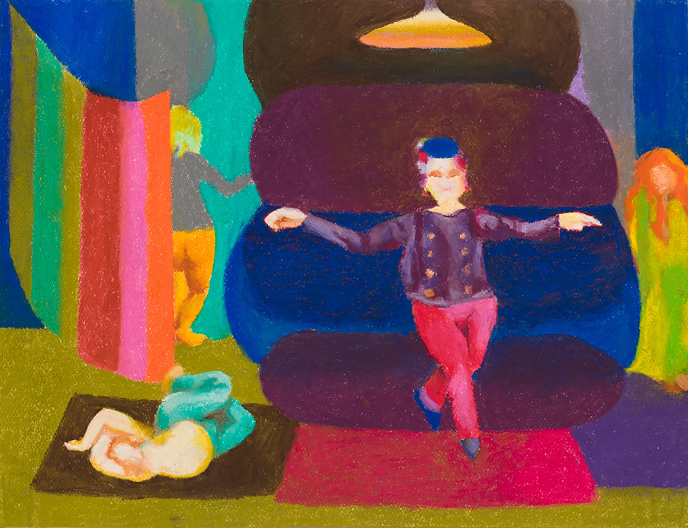 Lavi Daniel, Repose, 2022, Pastel on paper, 10 x 13 in.