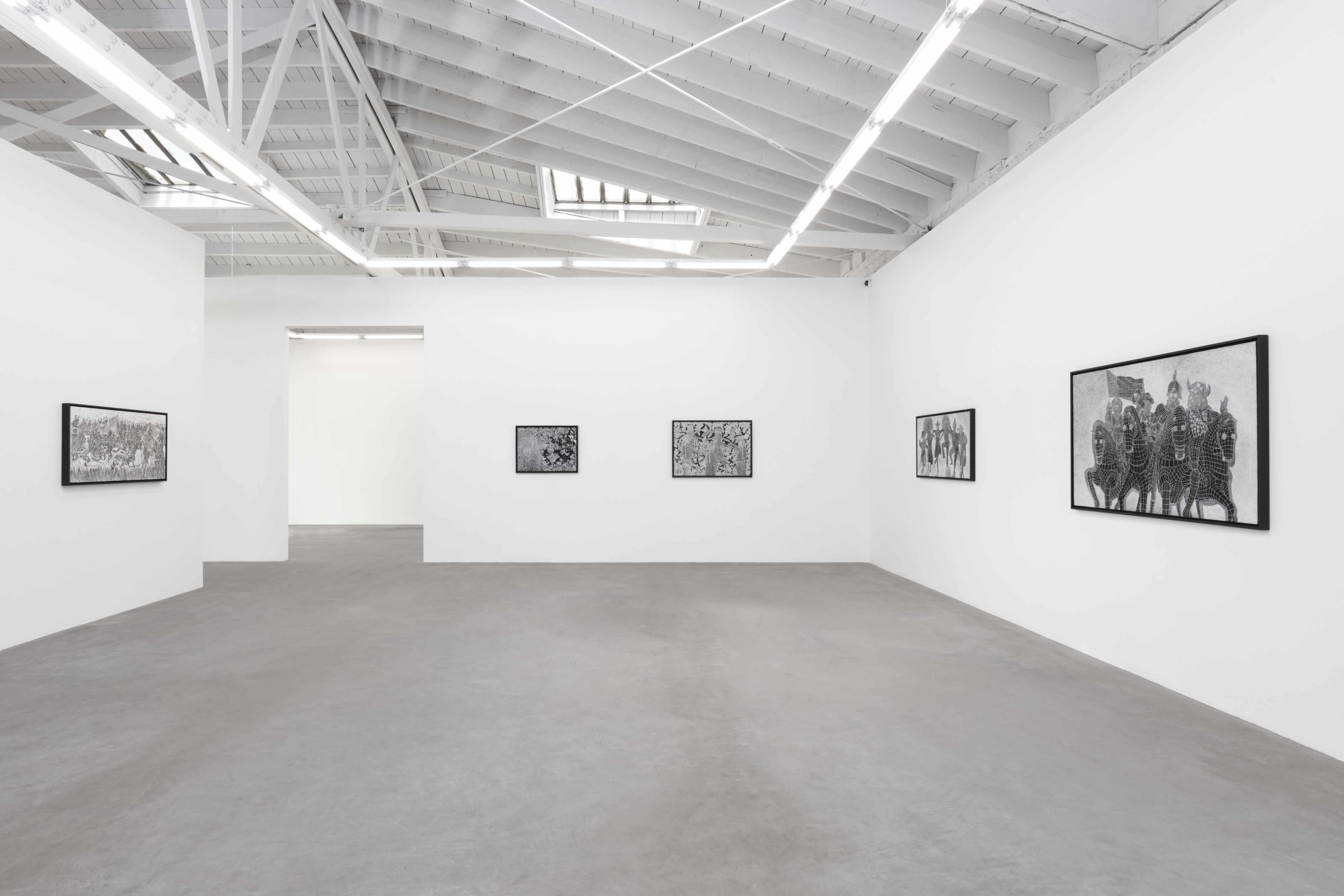 Installation view of Federico Solmi: The Bacchanalian Ones