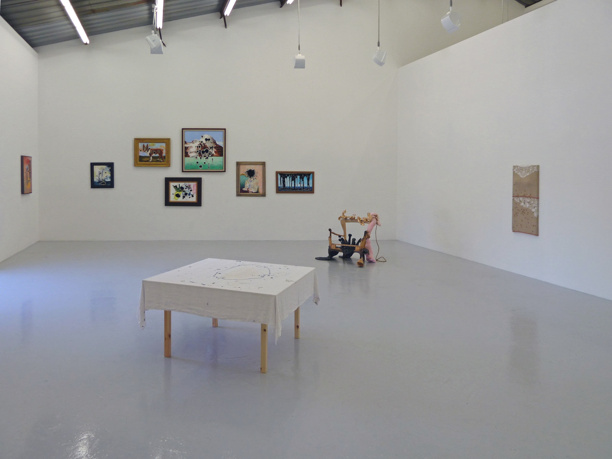 Installation View of we're not here to waste time