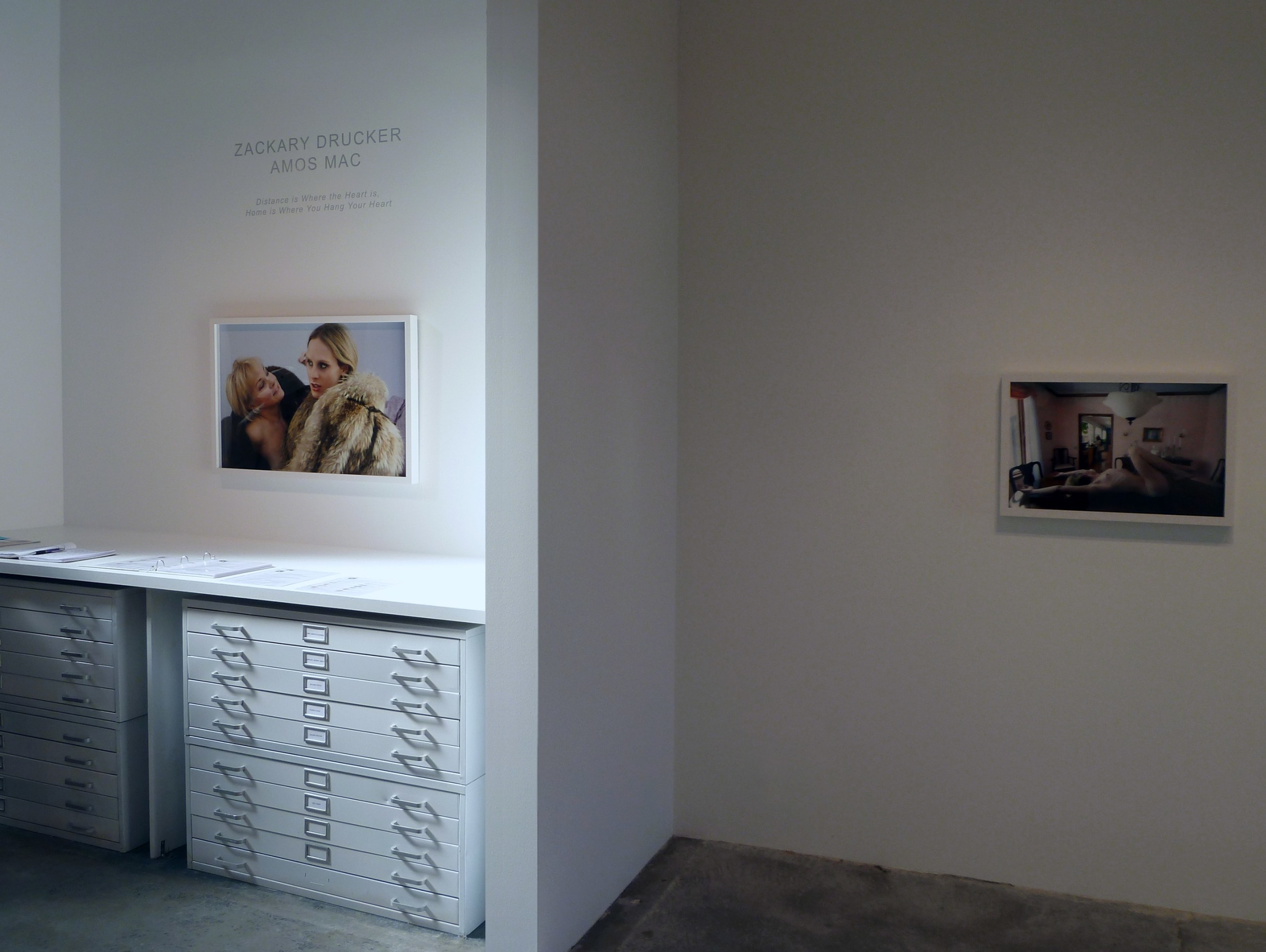 Installation View of Zackary Drucker and Amos Mac: Distance is where your heart is, home is where you hang your heart​