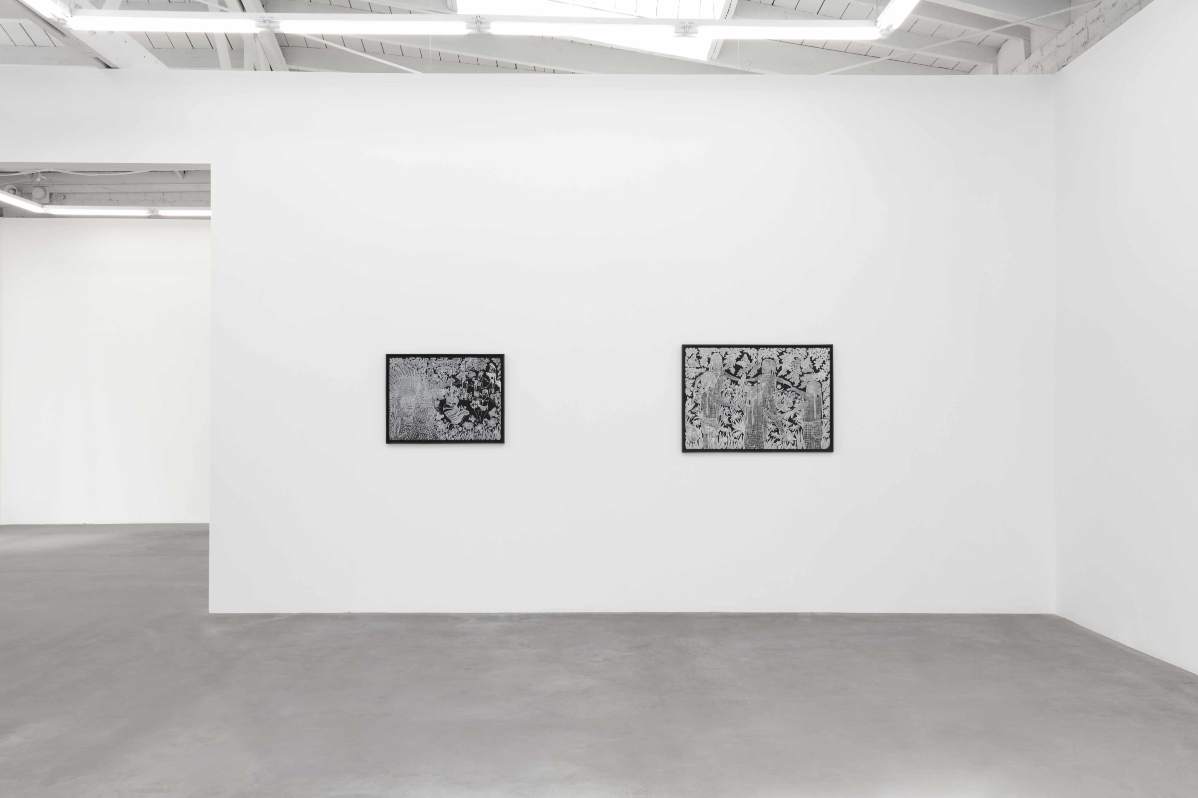 Installation view of Federico Solmi: The Bacchanalian Ones