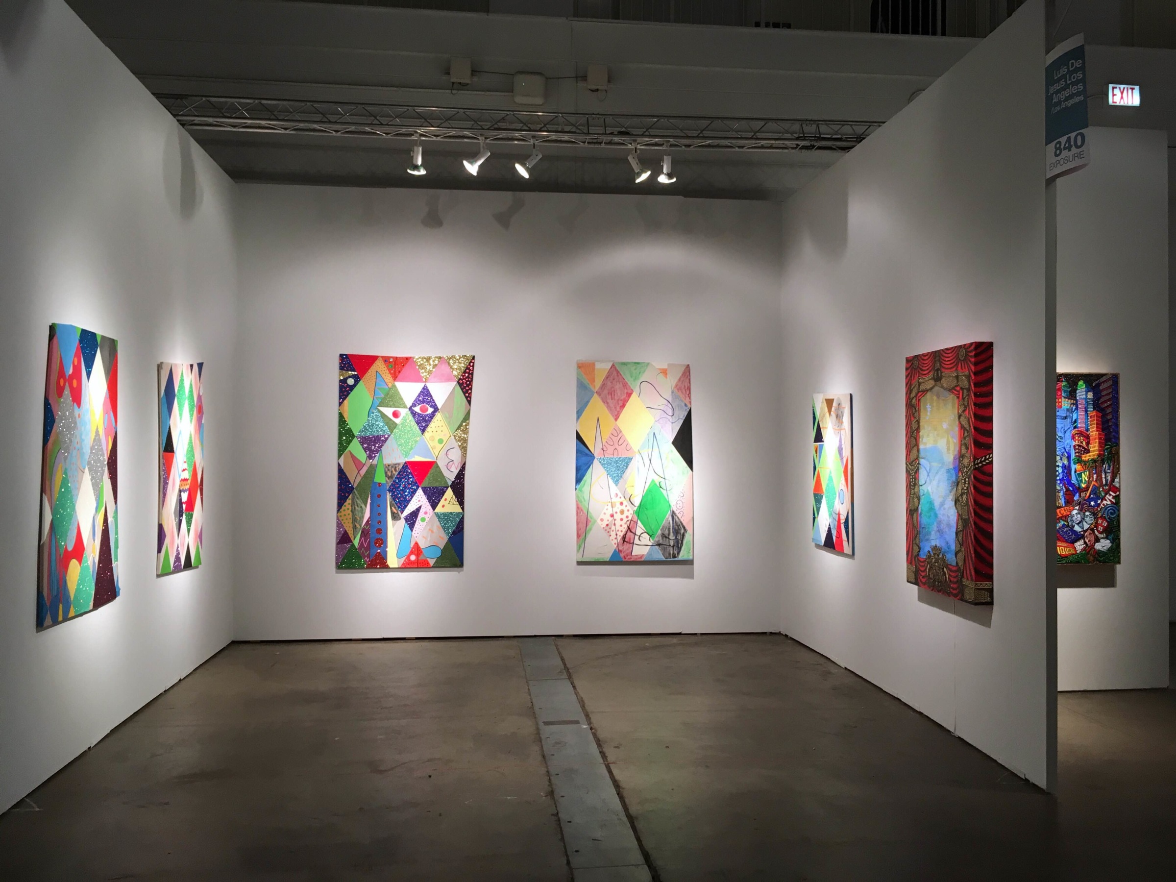 Installation View of Luis De Jesus Los Angeles at EXPO Chicago 2016 featuring Federico Solmi and Matthew Carter.