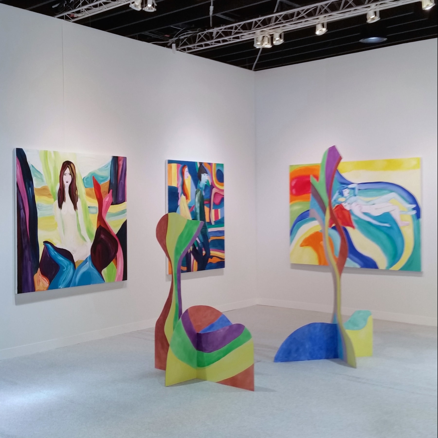 Installation View of Luis De Jesus Los Angeles at VOLTA New York 2016 featuring Edie Beaucage.