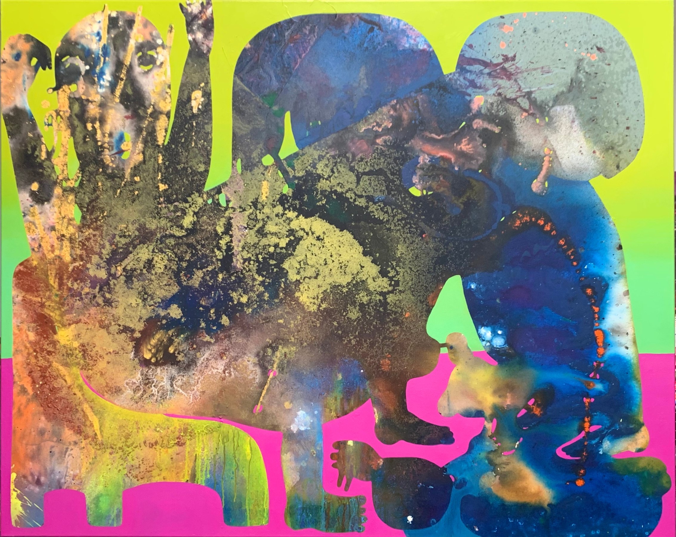 Vian Sora, Rhapsody, 2022, Mixed media on canvas, 48 x 60 in.