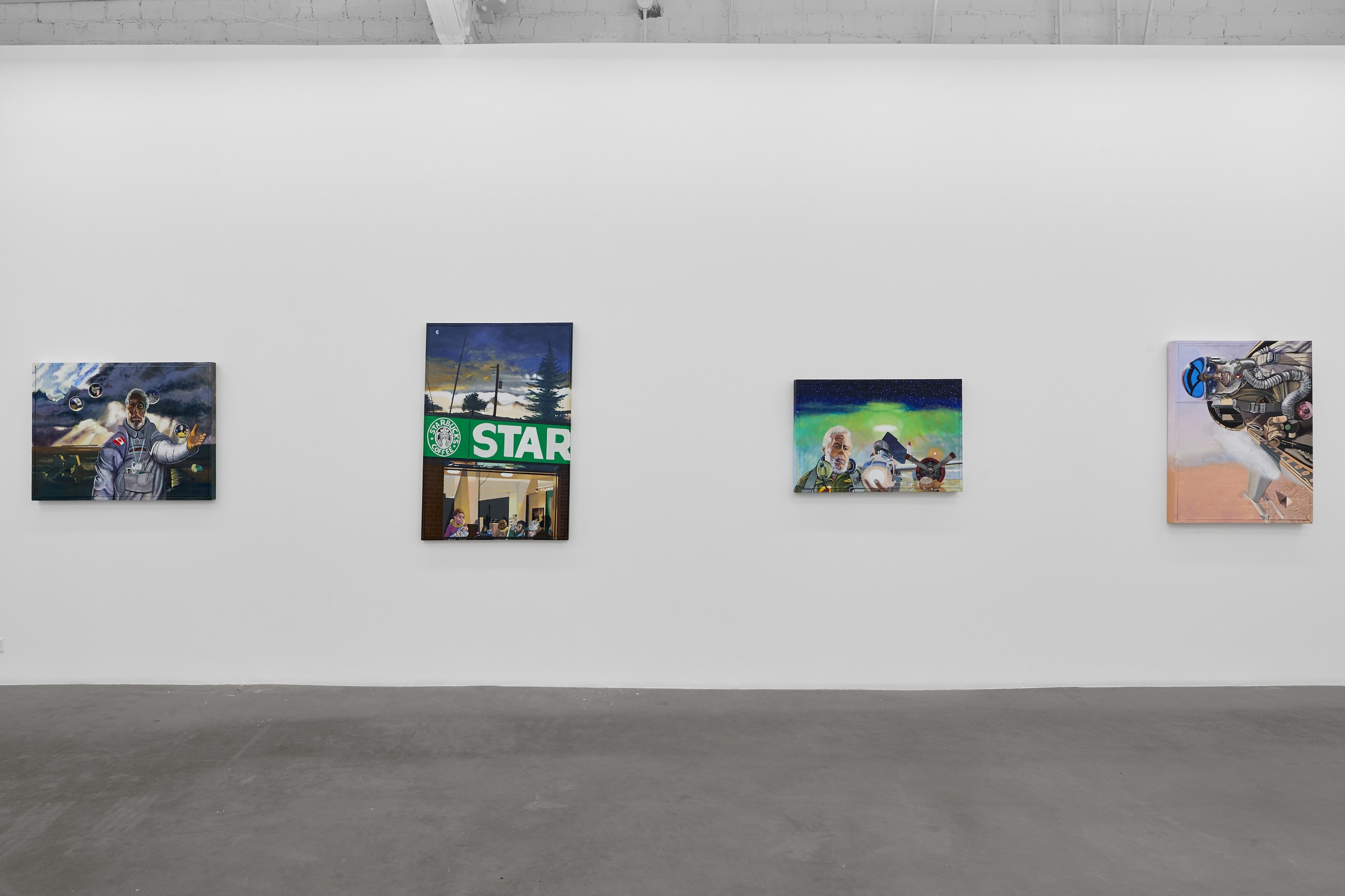 Installation view of JIM ADAMS: Flight of Mirrors, on view April 19 &ndash; May 31, 2025