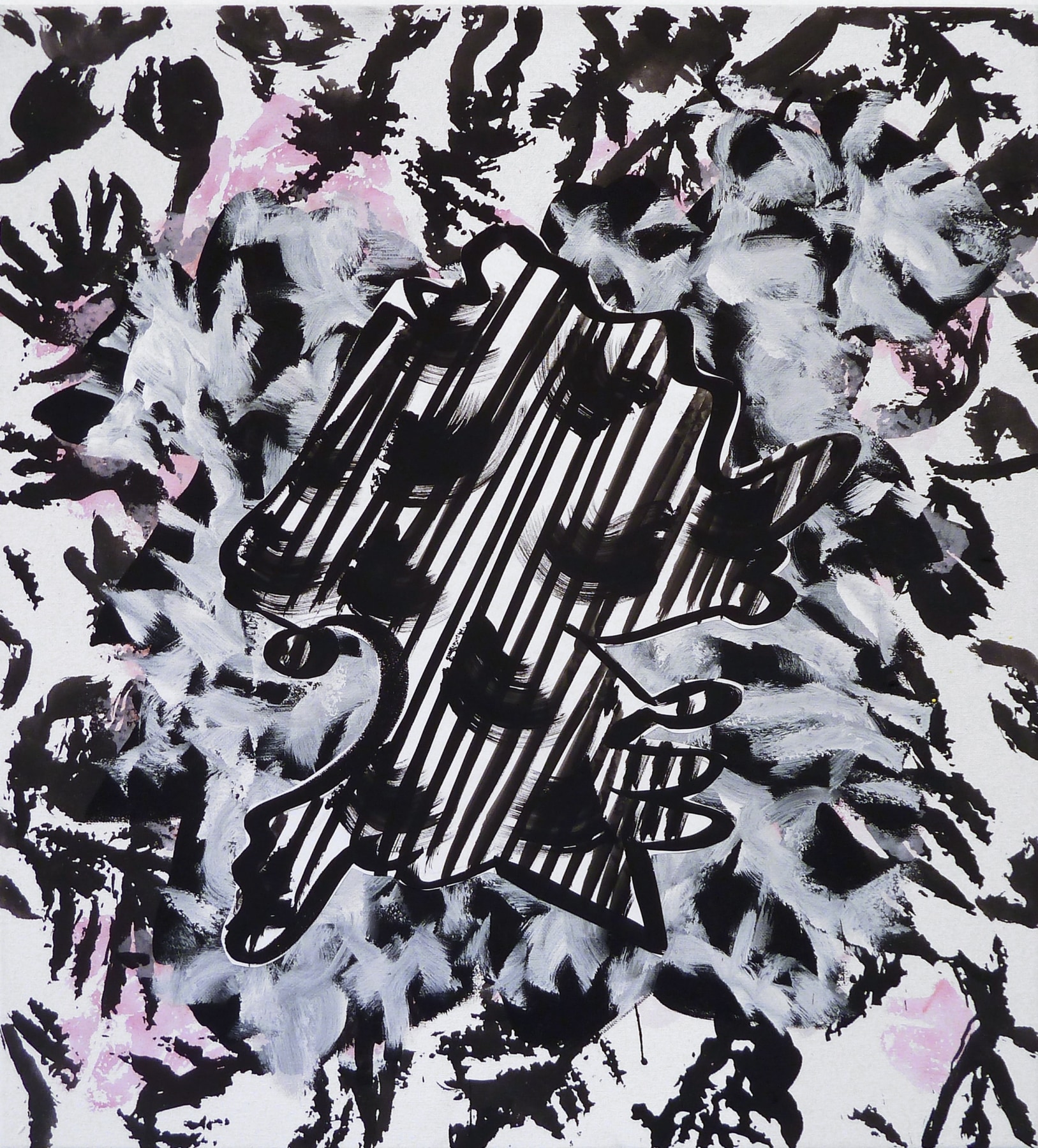 Anne McCaddon Untitled (Frost), 2014 Cel-vinyl and paper on canvas 21 x 19 in.