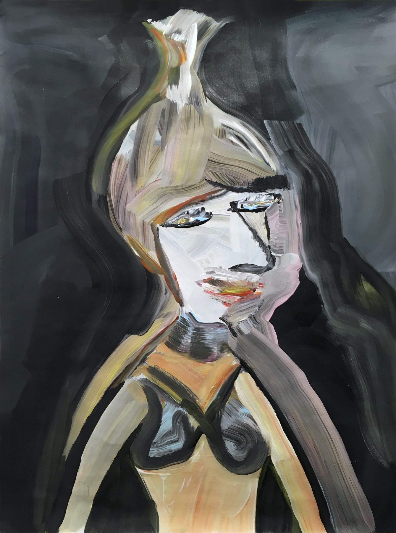 Edie Beaucage Svava, 2016  Acrylic on paper 24 x 18 in.