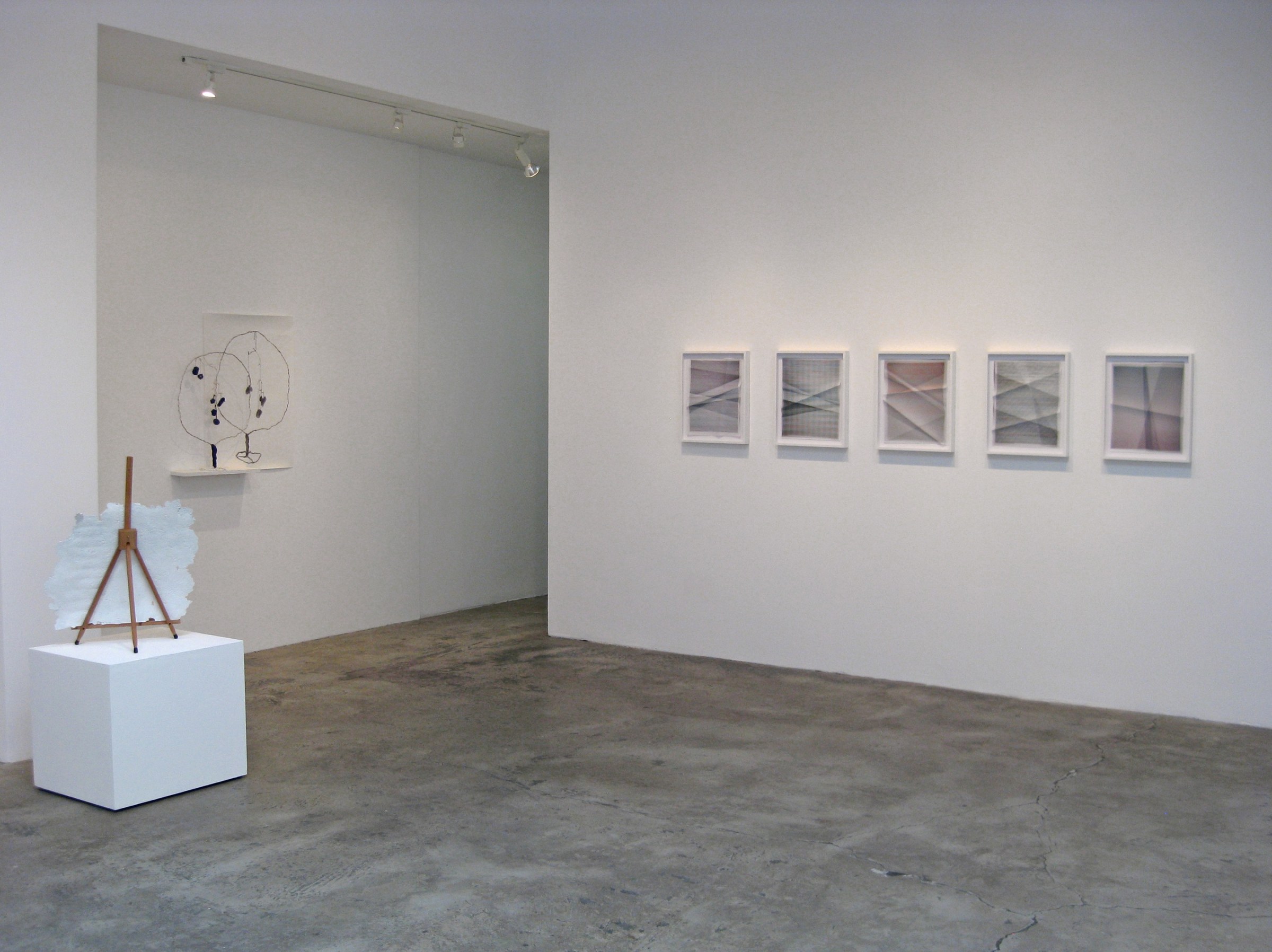 Installation View of Chris Engman, Cody Trepte, Samantha Roth and John Houch: Dualities, Omissions, Loops, and Ruptures