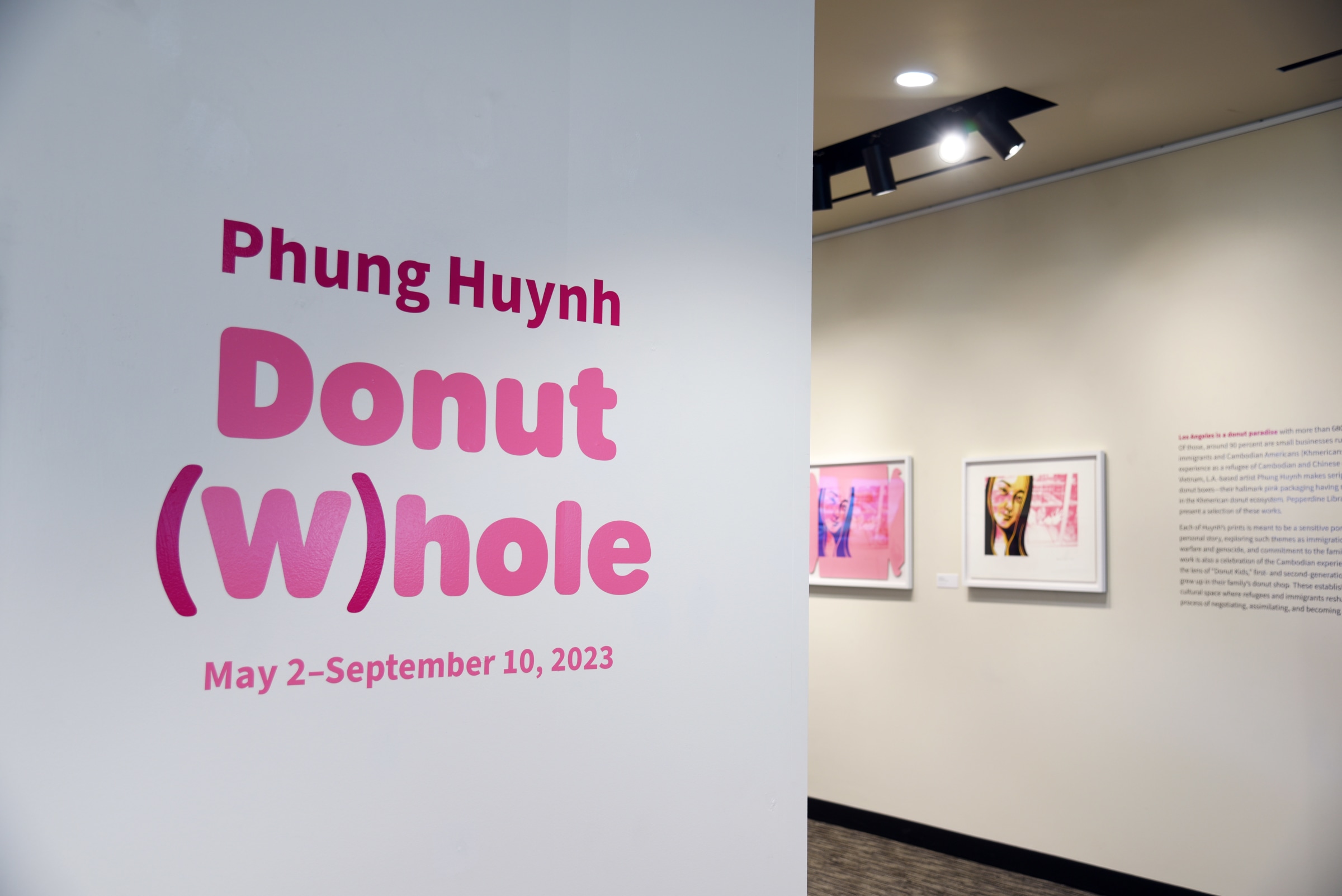 Installation view of&nbsp;Phung Huynh: Donut (W)hole, Pepperdine University: The Payson Library on view from May 2 - September 10, 2023