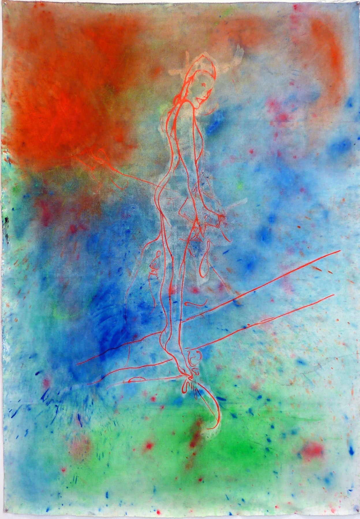 Crist&oacute;bal Lehyt  Untitled, 2013  Acrylic on polyester 89 x 60 in.