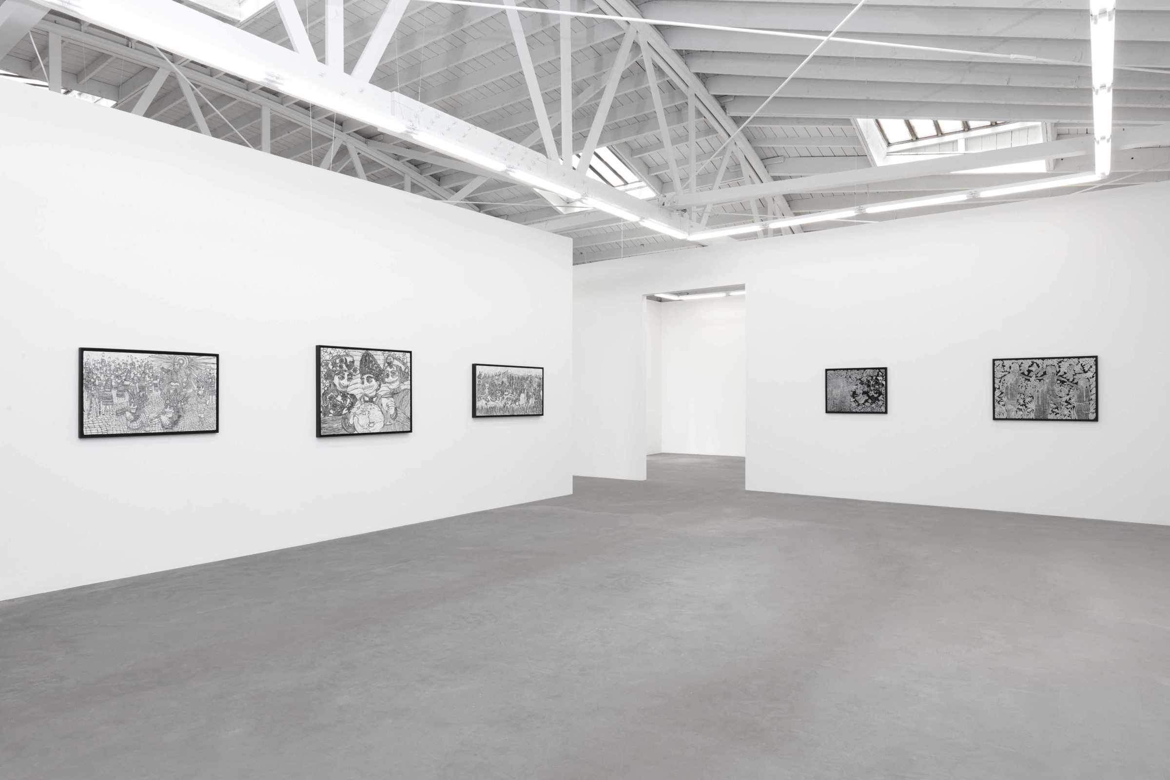 Installation view of Federico Solmi: The Bacchanalian Ones