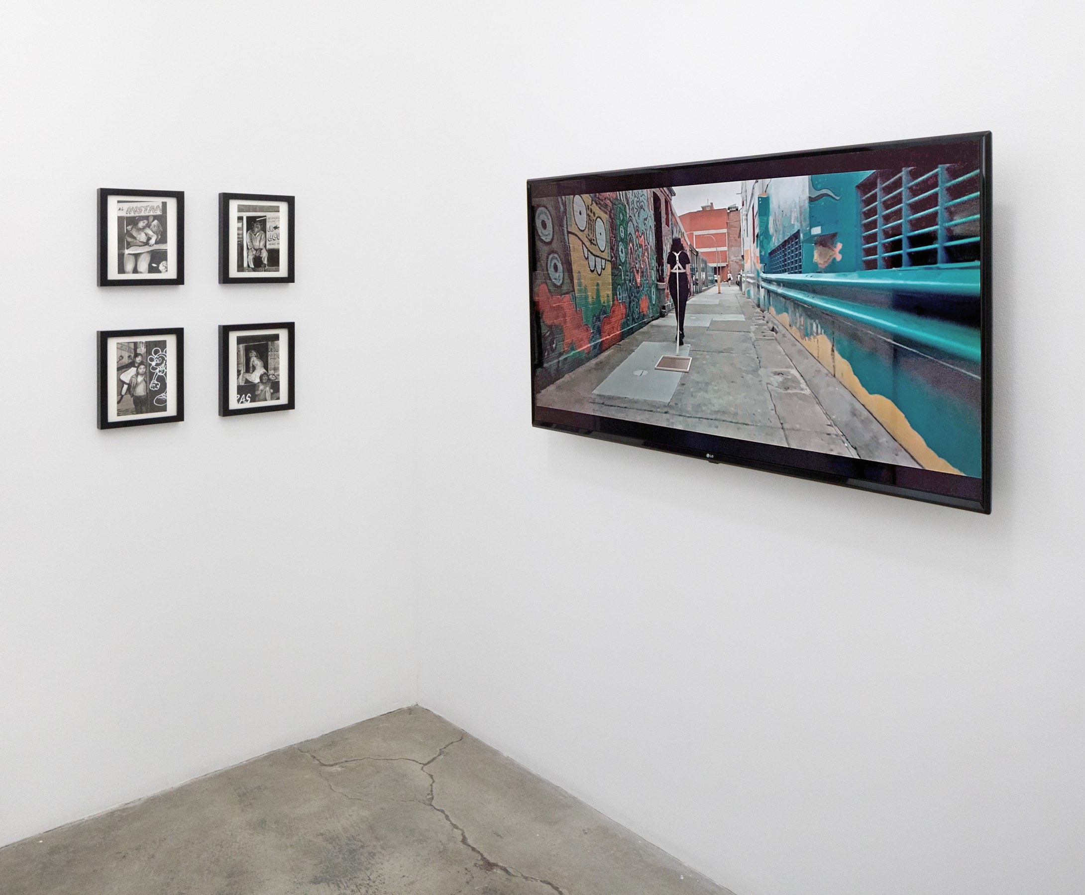 Installation view: &nbsp;Hugo Crosthwaite (L), Margie Livingston (R)
