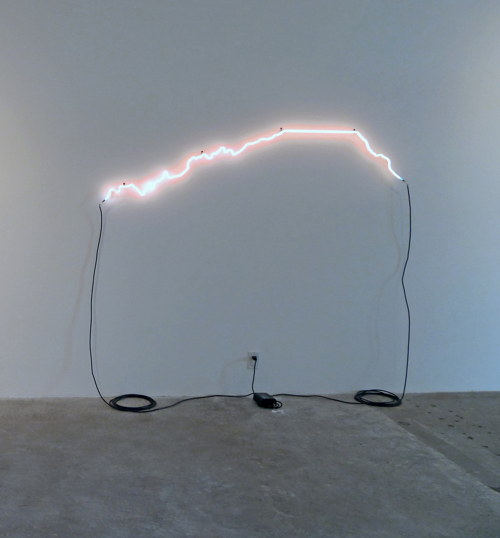 Brandon Andrew Julian (Sunset Blvd from PCH to Cesar Chavez), 2013 Neon, mercury, glass, wire, transformer  20 x 77 x 3 in.