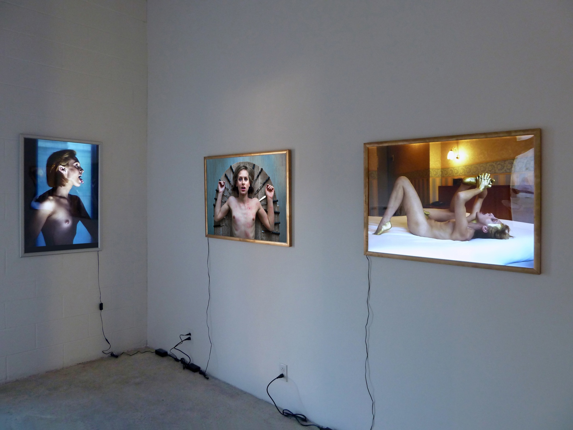 Installation view of Zackary Drucker and Manuel Vason: Don't Look At Me Like That