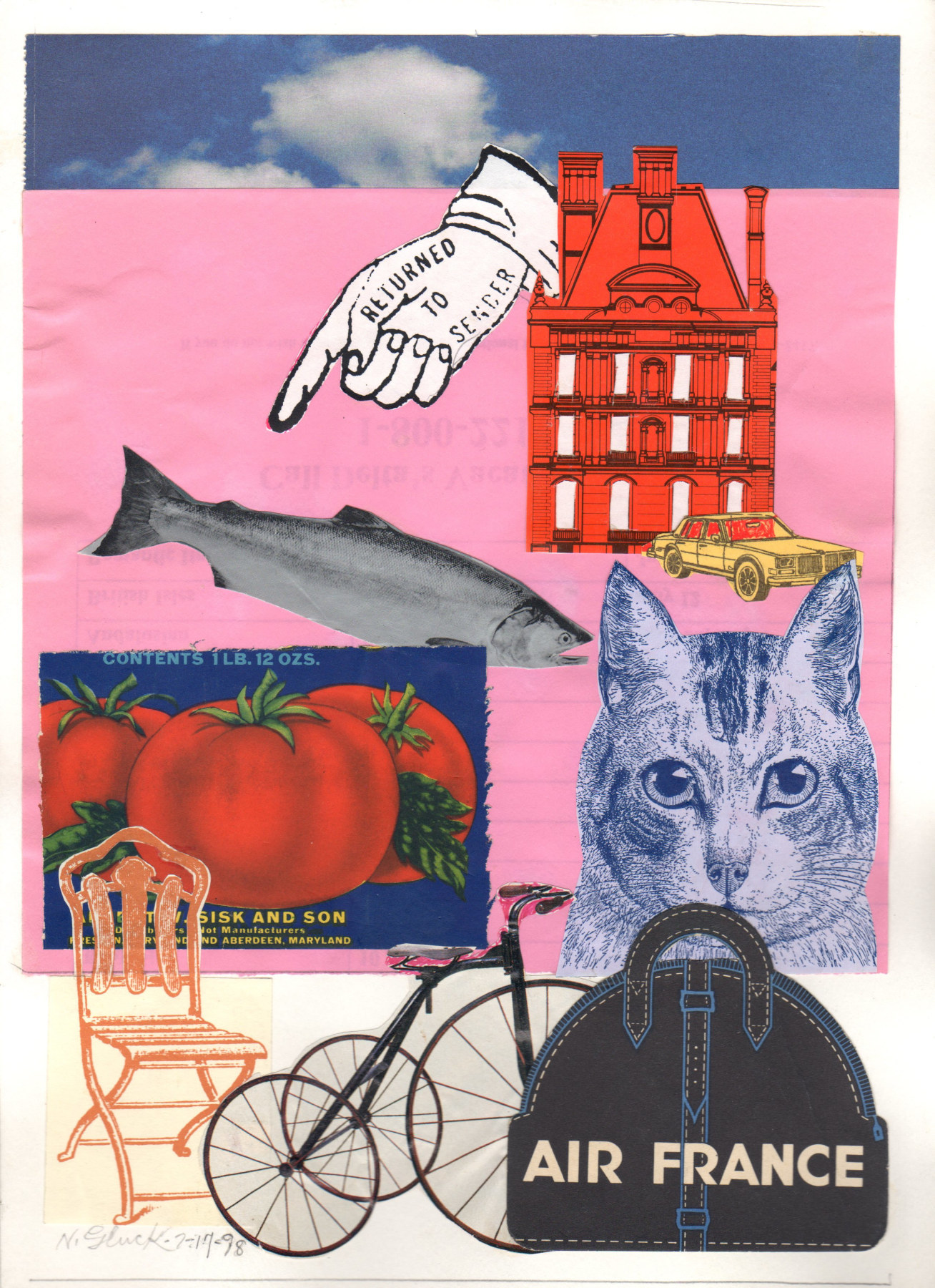 Nathan Gluck Homage to Magritte, July&nbsp;17, 1998