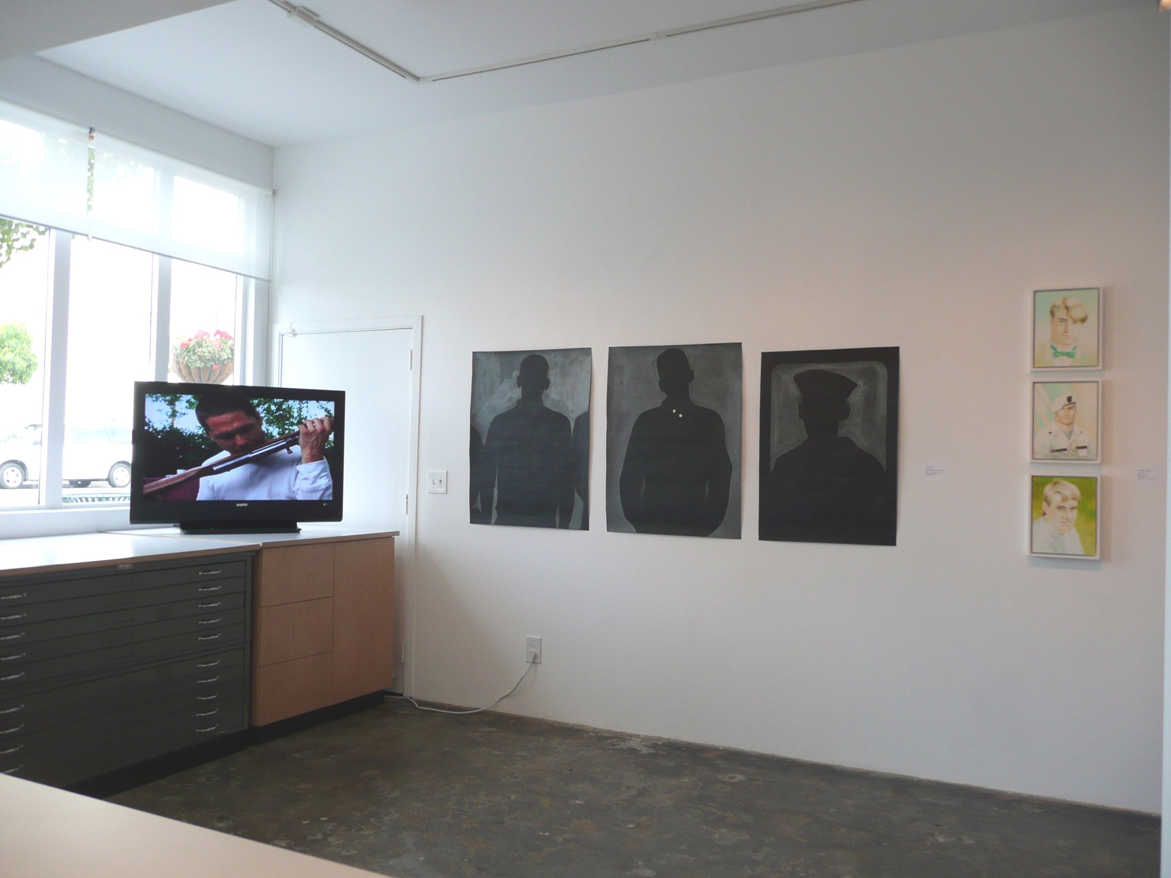 Installation View of COCKED! The Possessed Male: Object of Desire