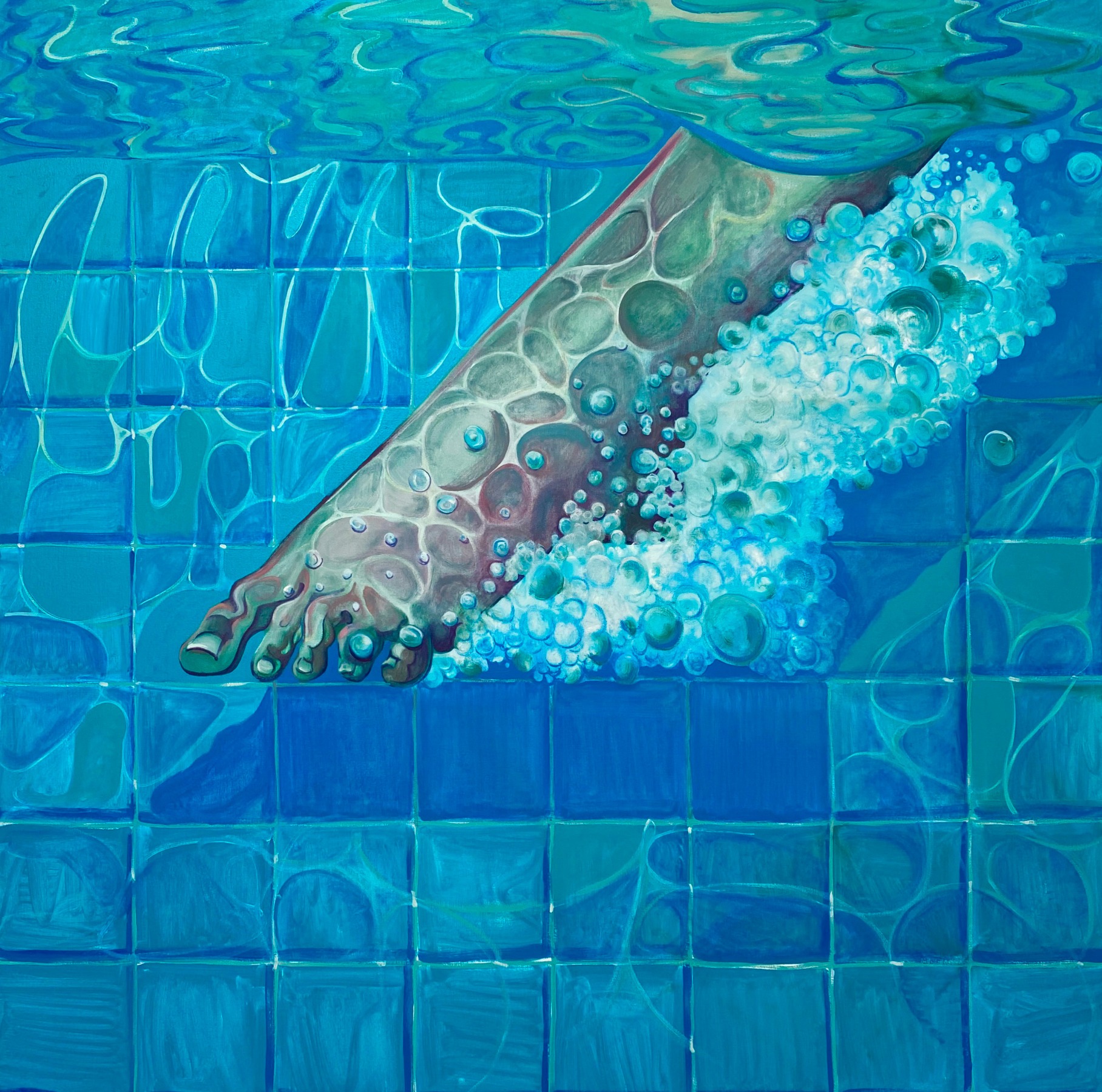 Ethan Gill Checking the Temperature, 2019