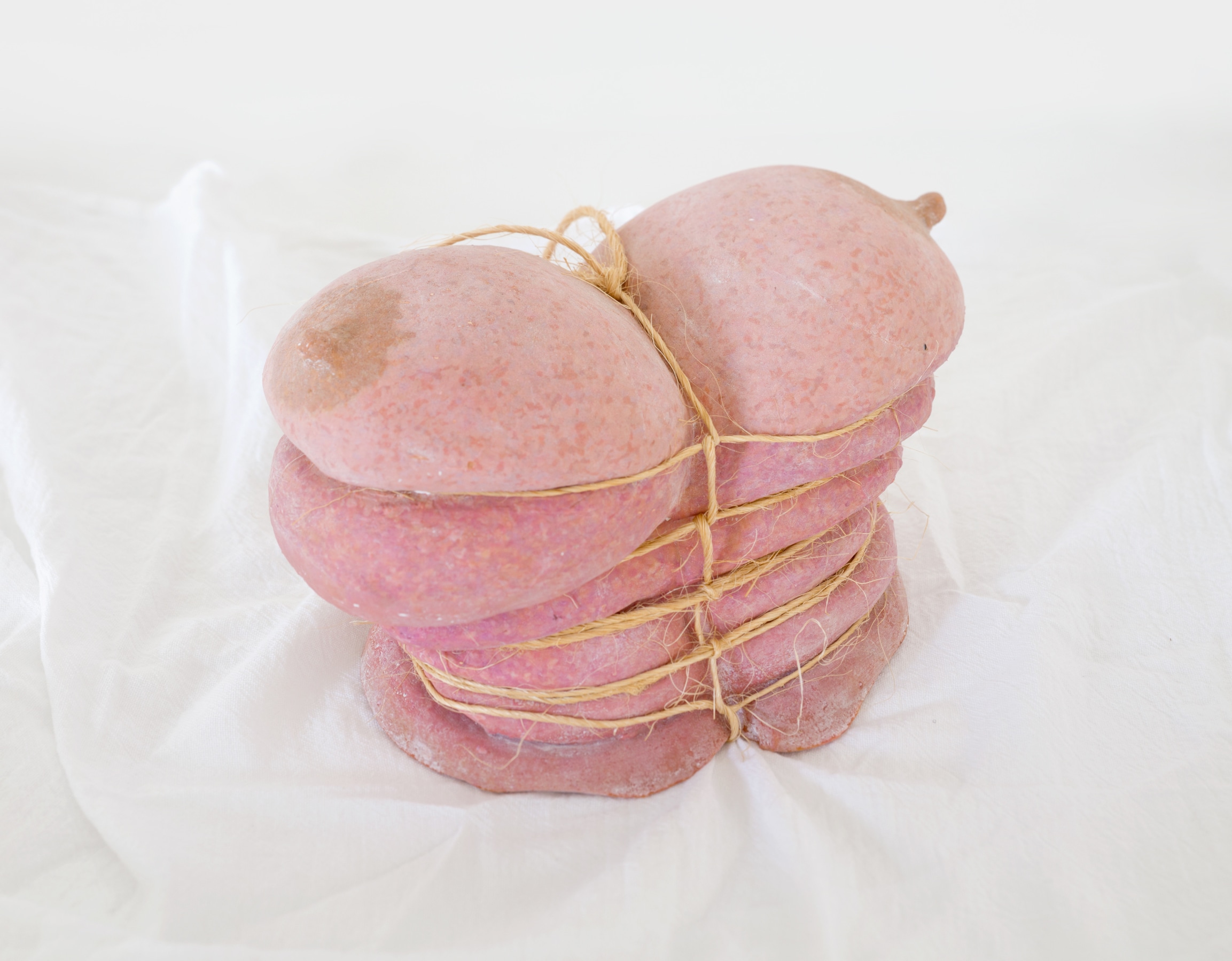 Miyoshi Barosh, Untitled Breast, glass sculpture bound in twine from 2015