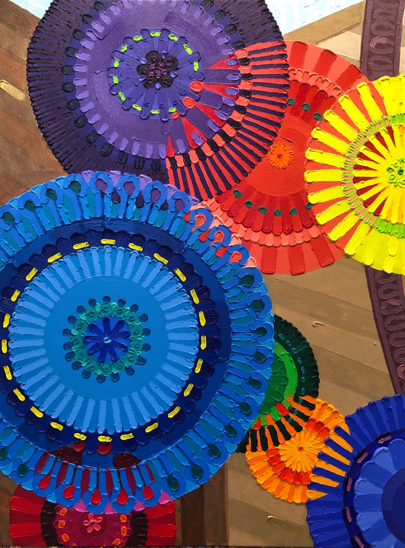 June Edmonds, Made Light With Her Feathers, 2022, Acrylic on canvas, 40 x 30 in.