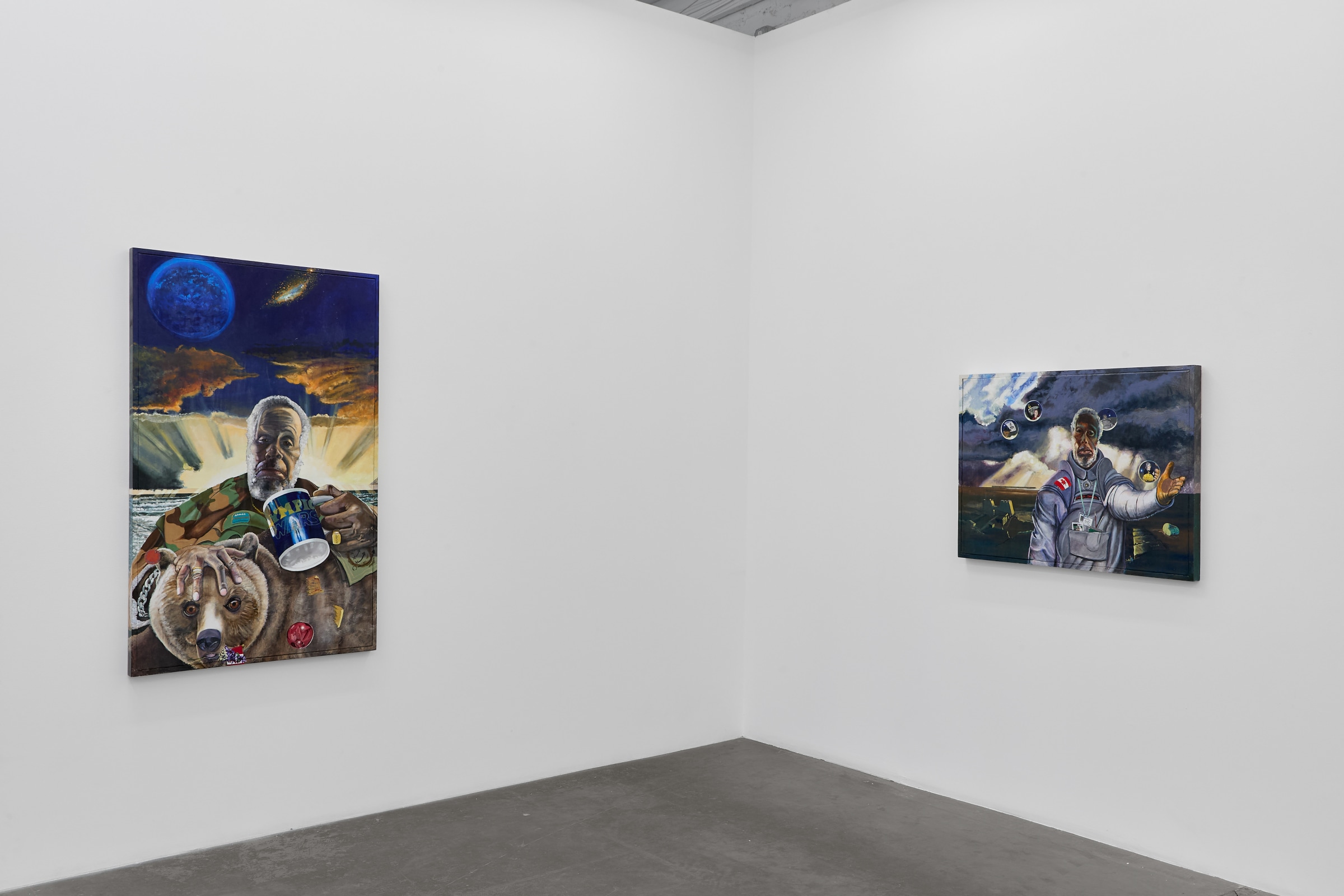 Installation view of JIM ADAMS: Flight of Mirrors, on view April 19 &ndash; May 31, 2025