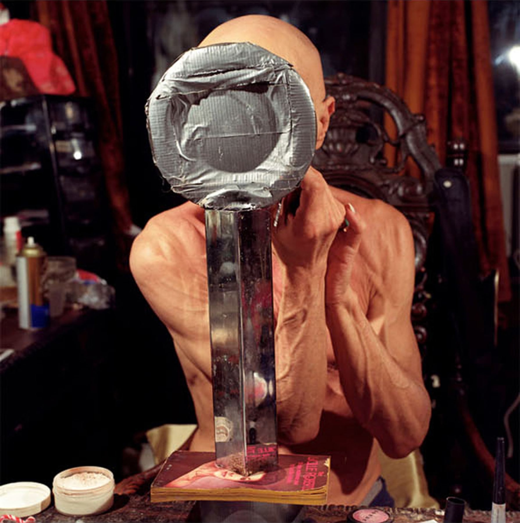 Zackary Drucker, "5 East 73rd Street (Flawless making up)," 2005, Digital pigment print, 30 x 30 inches