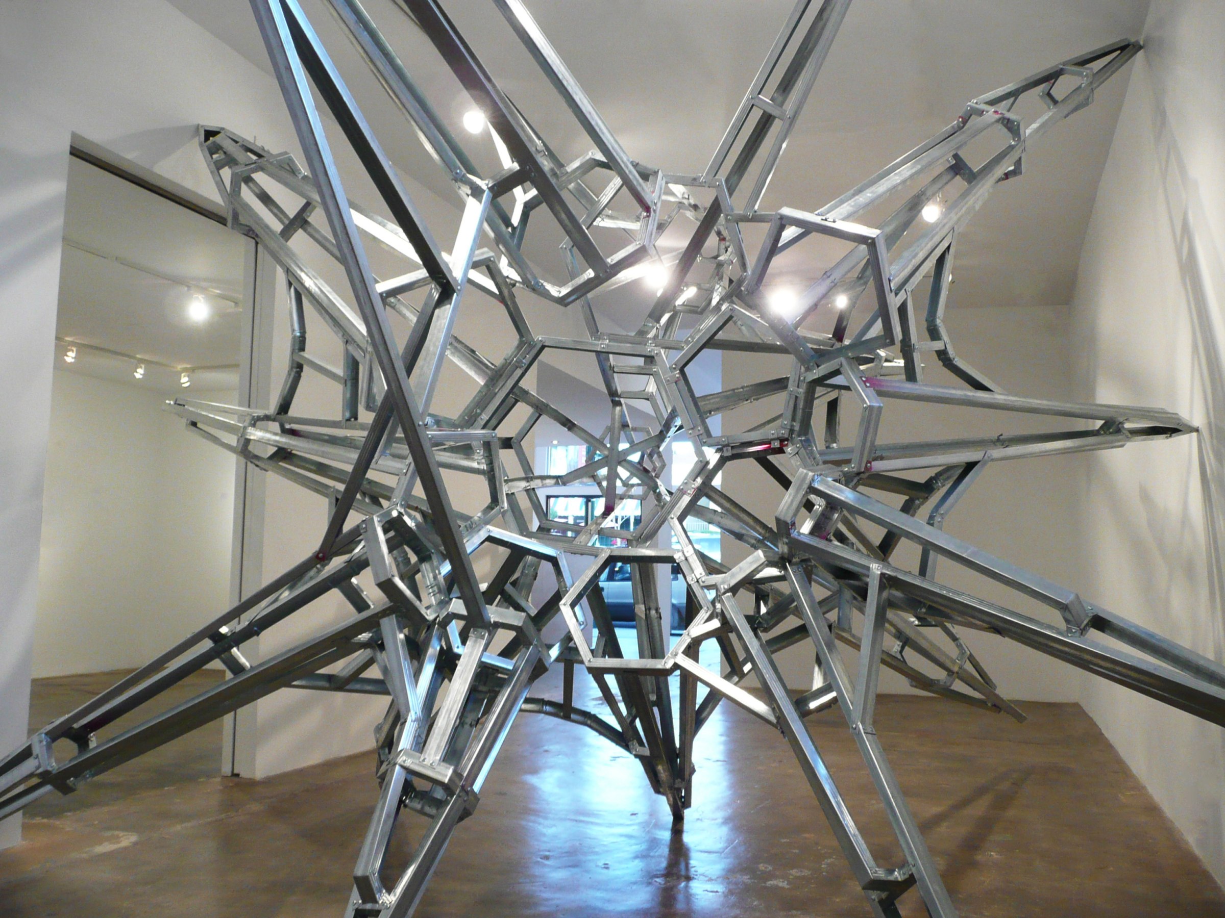 Installation View of Daniel Ruanova's DEFEND: SECURITY | Constructs of a People Fearing Society.