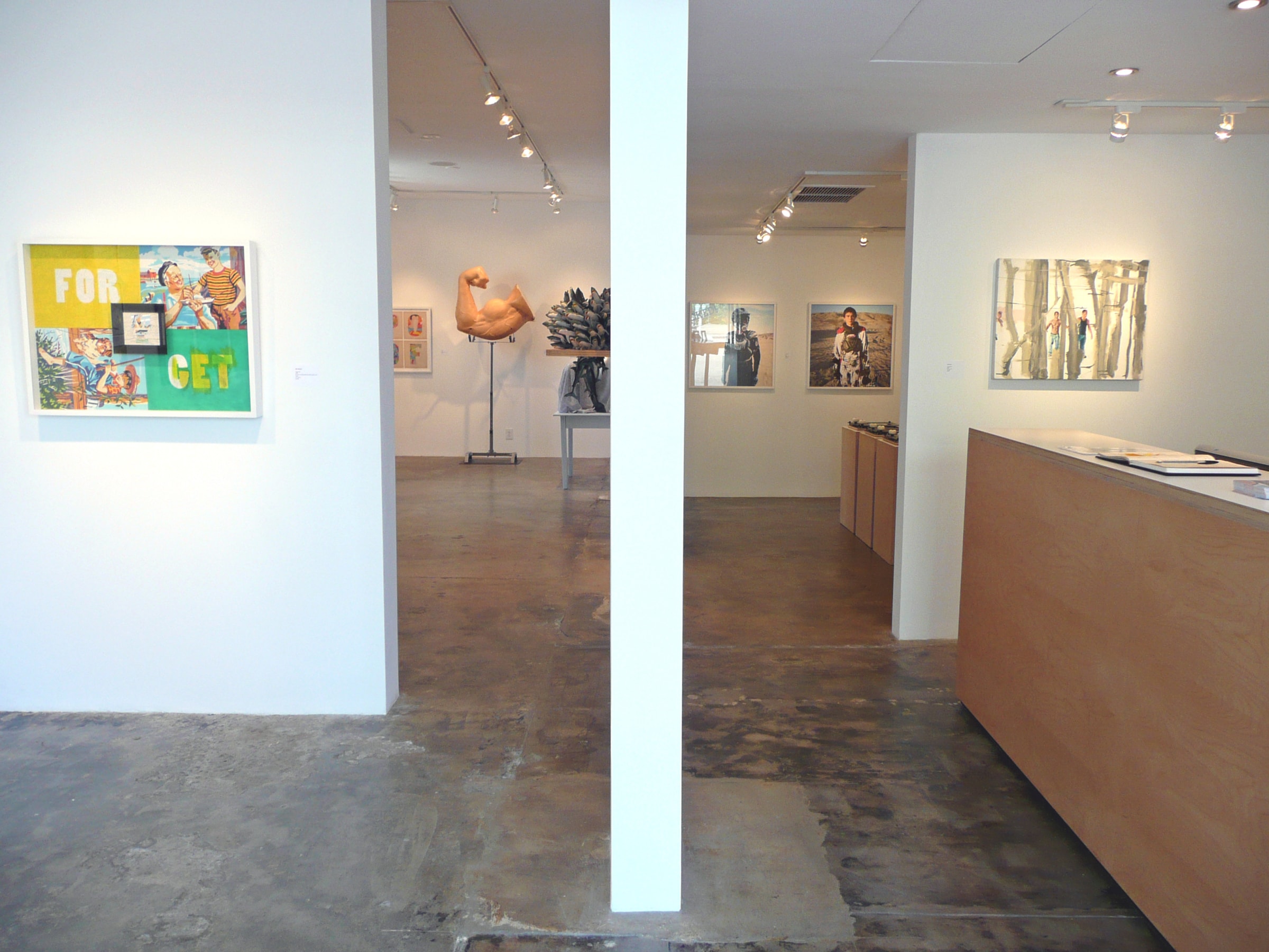 Installation View of COCKED! The Possessed Male: Object of Desire