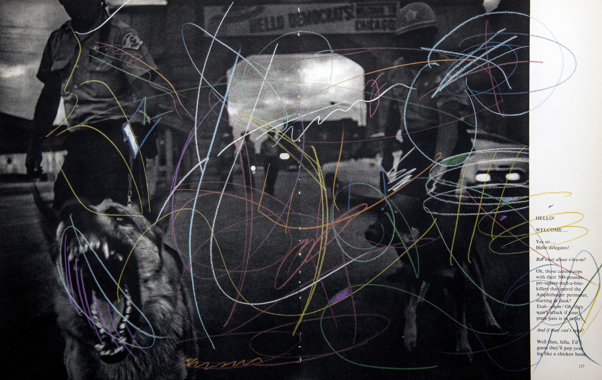 Brandon Andrew Obey Your Thirst, 2016 Pastel on found photo 14 x 22 in