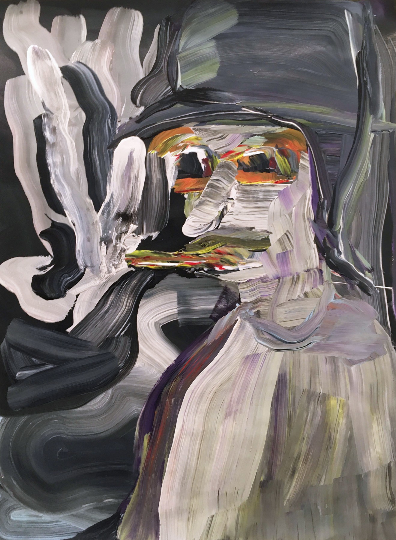 Edie Beaucage DJ Ferdy Scholk, 2016  ​Acrylic on paper 24 x 18 in.