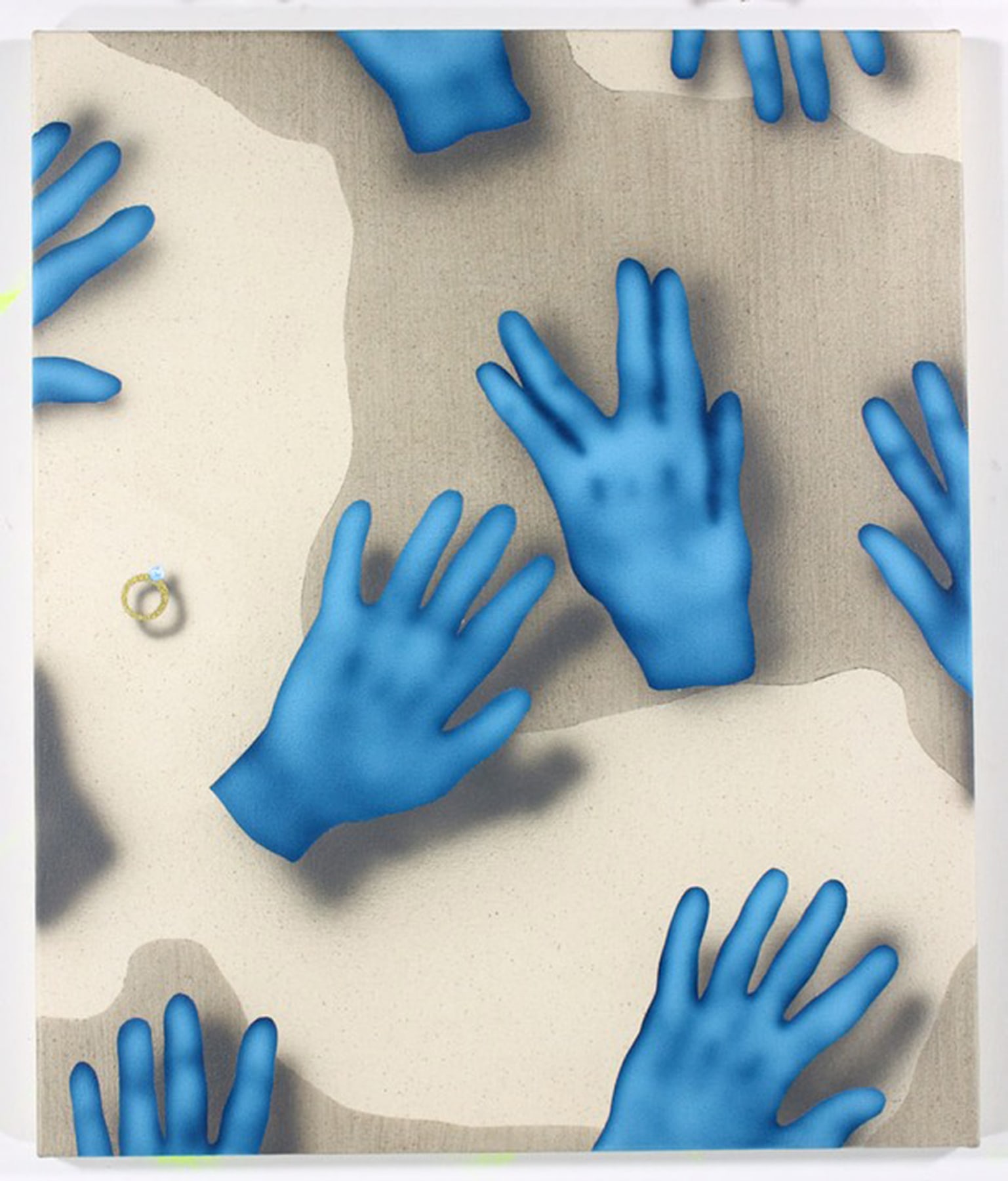 Josh Reames Love Gloves, 2014 Acrylic on Canvas  24 x 20 in.