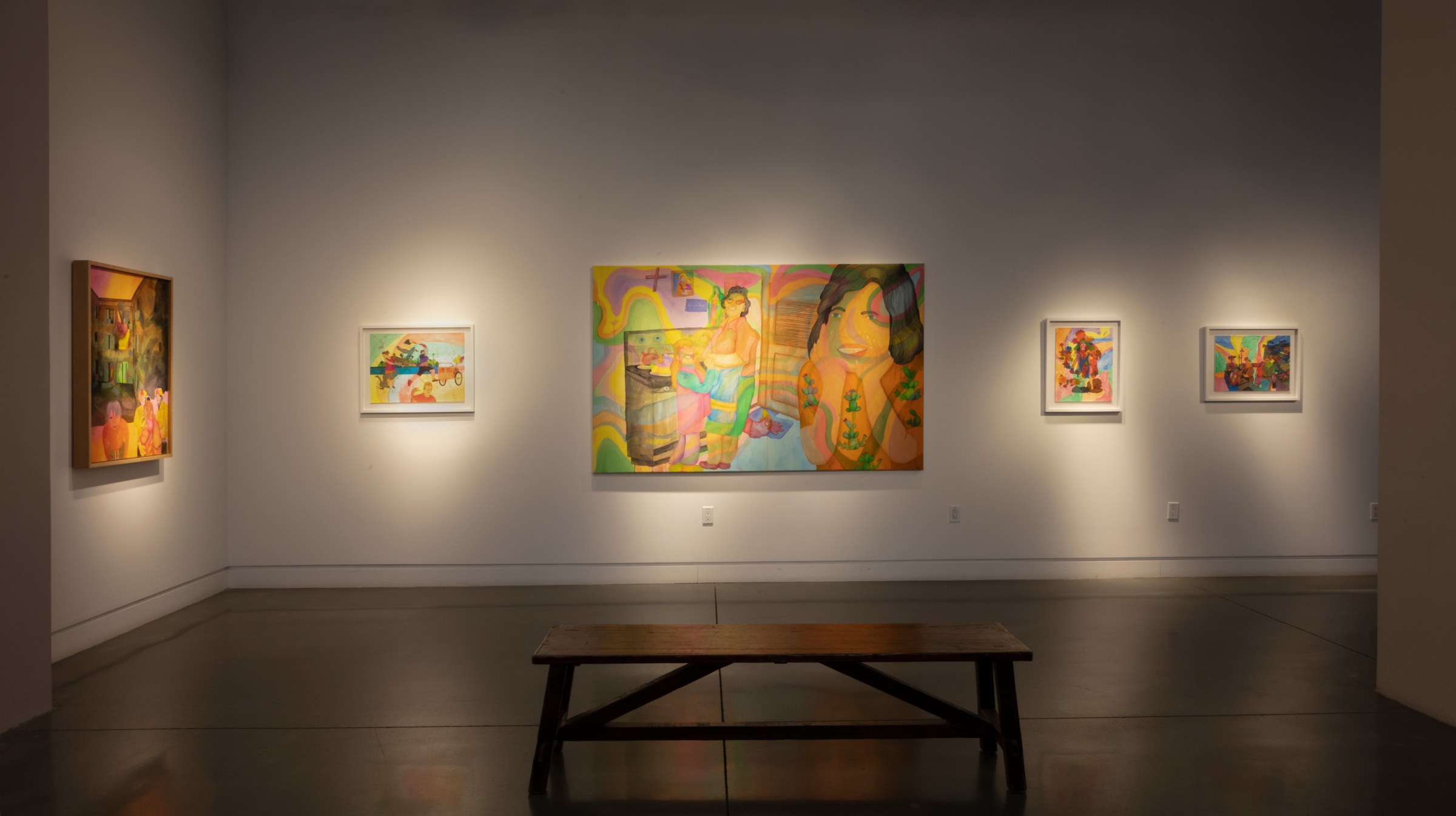 Installation view of&nbsp;While You Were Sleeping at the California Institute of Integral Studies, Desai Matta Gallery. On view from November 21, 2022 &ndash; February 24, 2023
