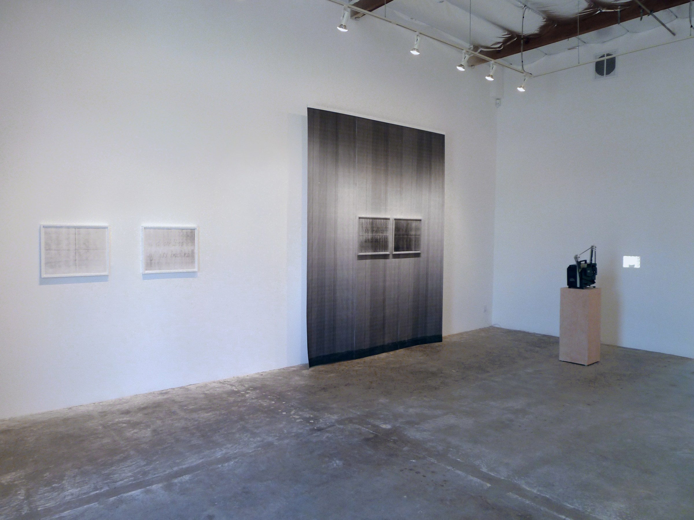 Installation View of Chris Engman, Cody Trepte, Samantha Roth and John Houch: Dualities, Omissions, Loops, and Ruptures