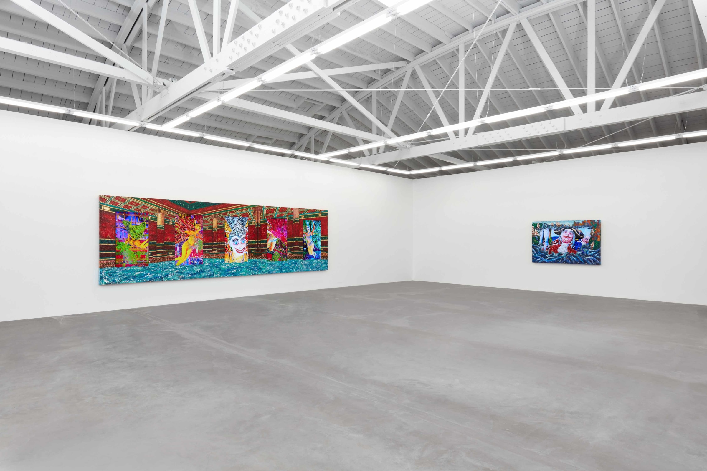 Installation view of Federico Solmi: The Bacchanalian Ones