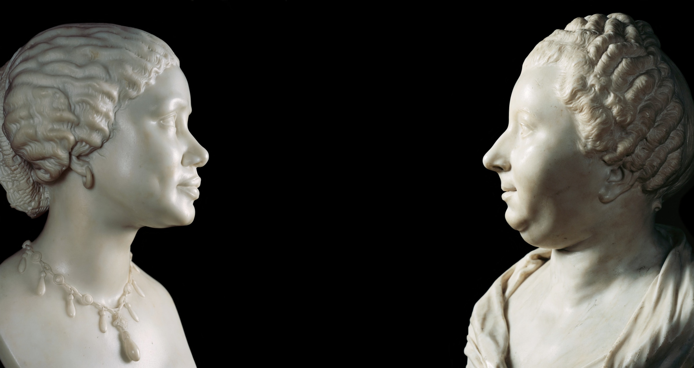 Ken Gonzales-Day Untitled: Bust of an African Woman by Henry Weeks; marble, 1859; The J. Paul Getty Museum. Los Angeles and Bust of Mm. Adélaïde Julie Mirleau de Newville, née Garnier d'Isle by Jean-Baptiste Pigalle; marble, 1750s; The J. Paul Getty Museum, Los Angeles, 2009