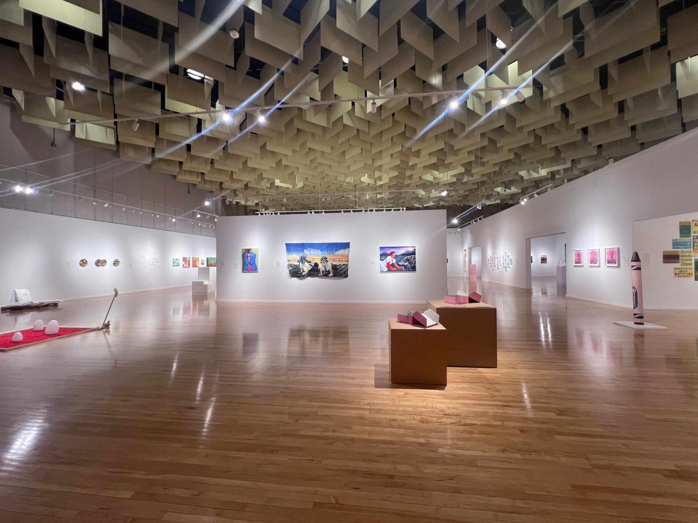 Installation view of Living Here,&nbsp;Marjorie Barrick Museum of Art, Las Vegas, NV