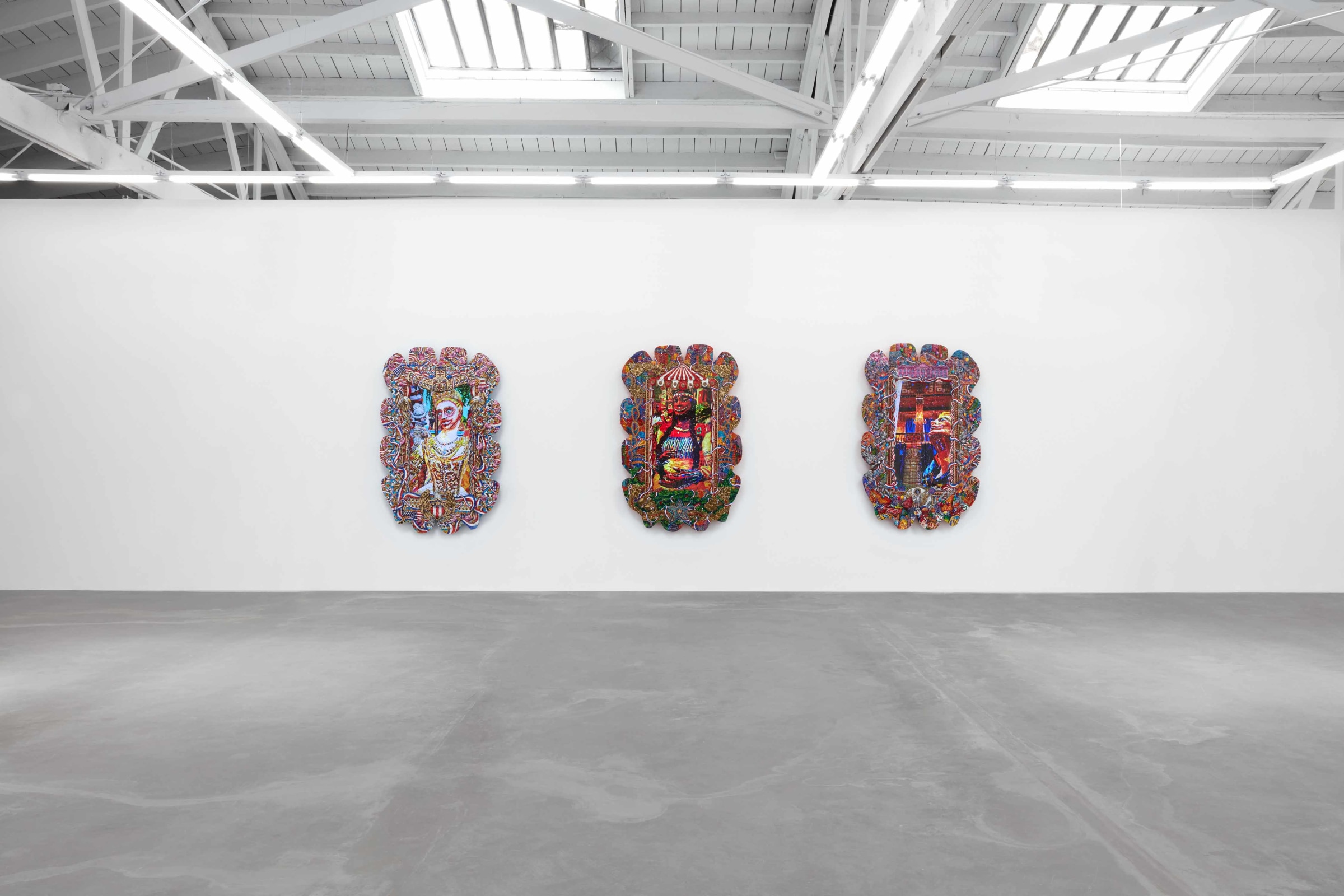 Installation view of Federico Solmi: The Bacchanalian Ones