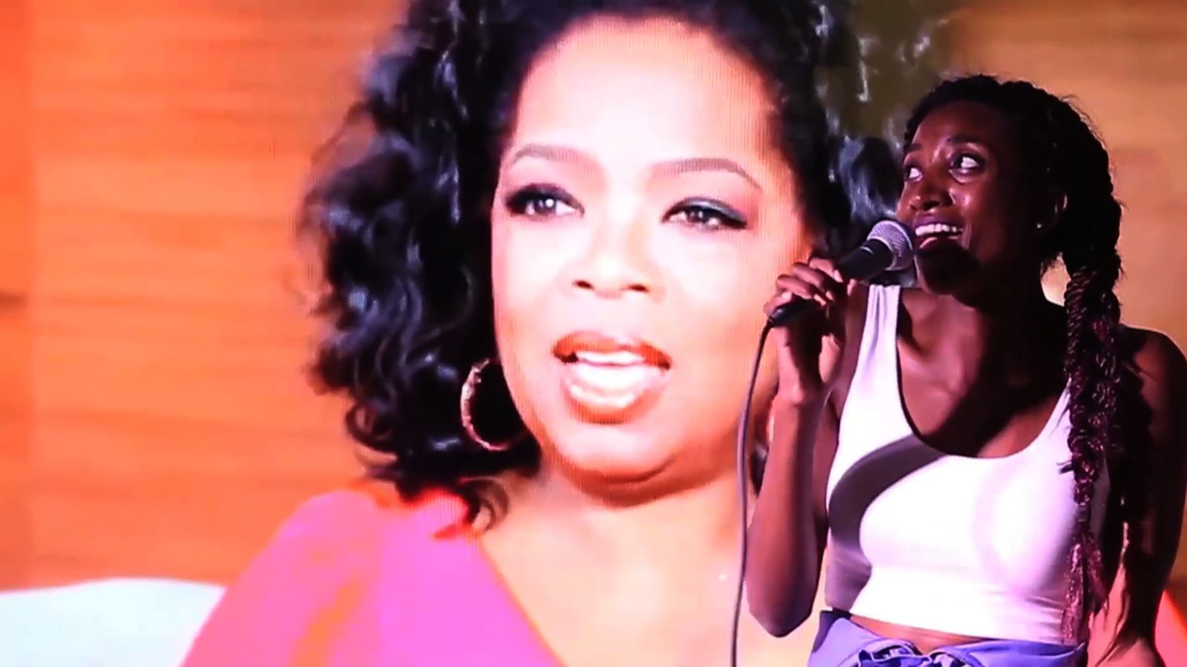 Lex Brown performing at the opening reception of HA! HA! BUSINESS!