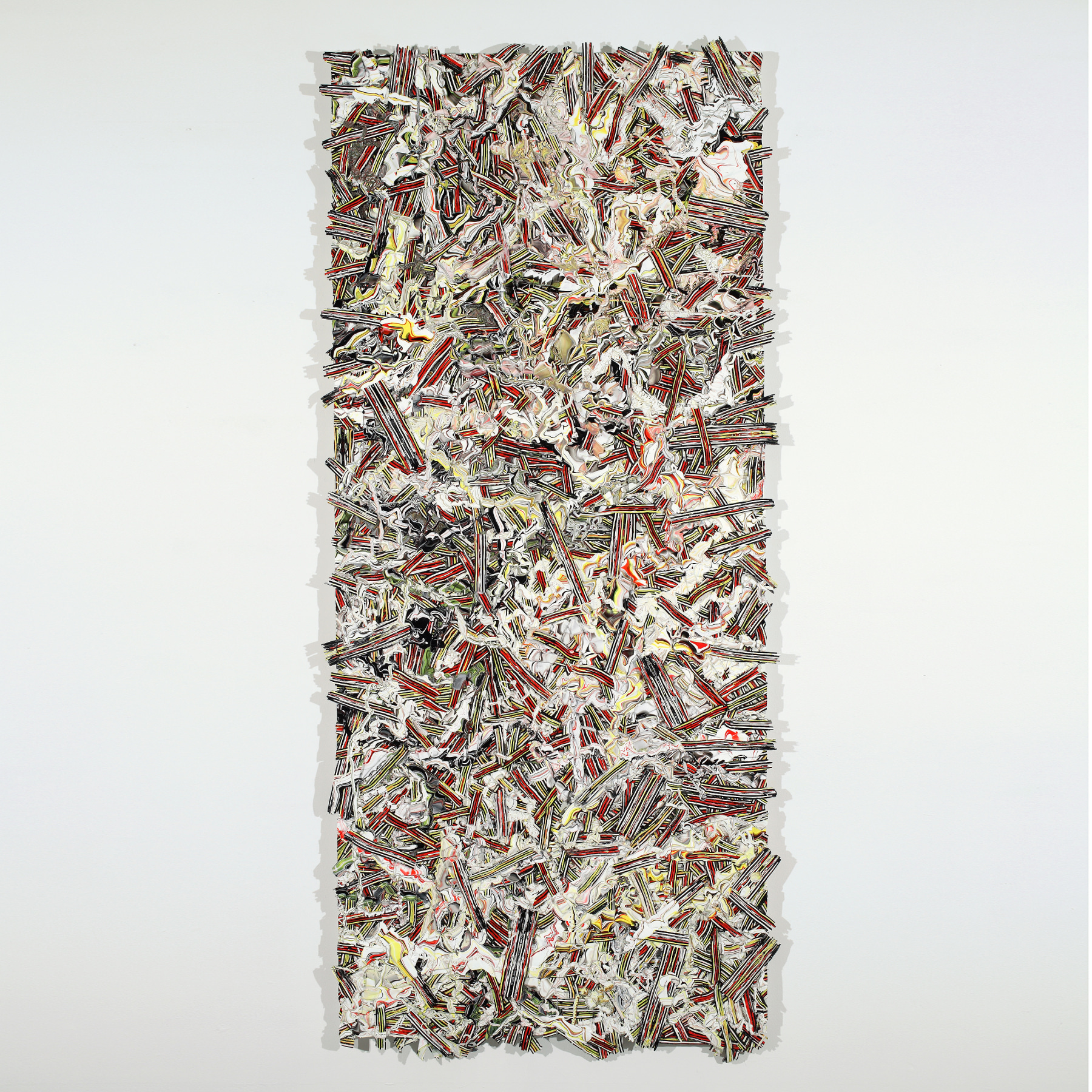 Margie Livingston Multi-coloreed Pour on Waferboard, 2013