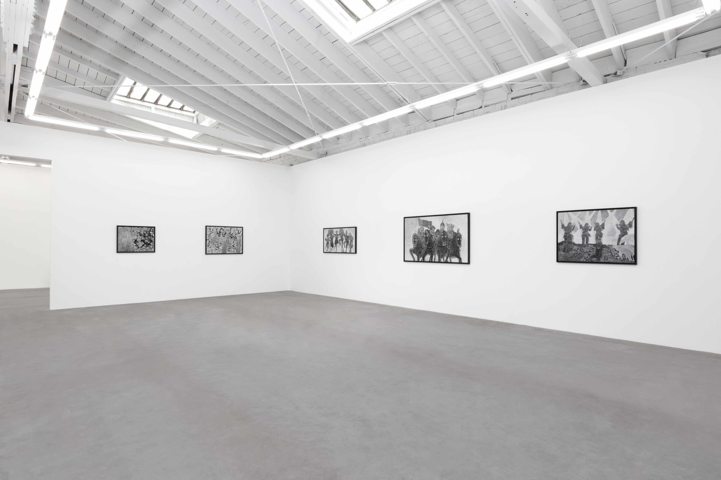 Installation view of Federico Solmi: The Bacchanalian Ones