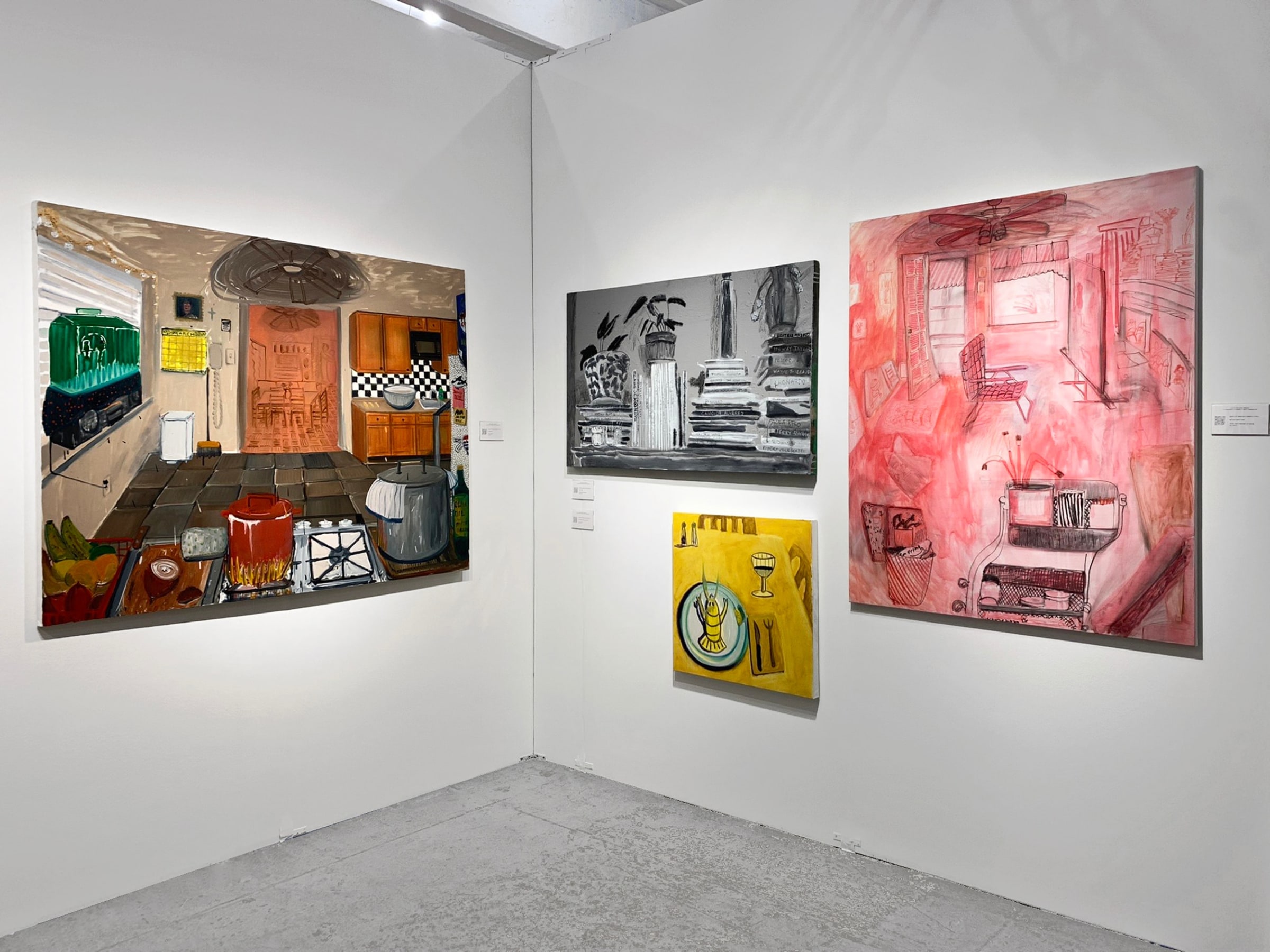 Installation view of AARON MAIER-CARRETERO: a lobster namer dinner, on view at NADA New York from May 18 - 21, 2023