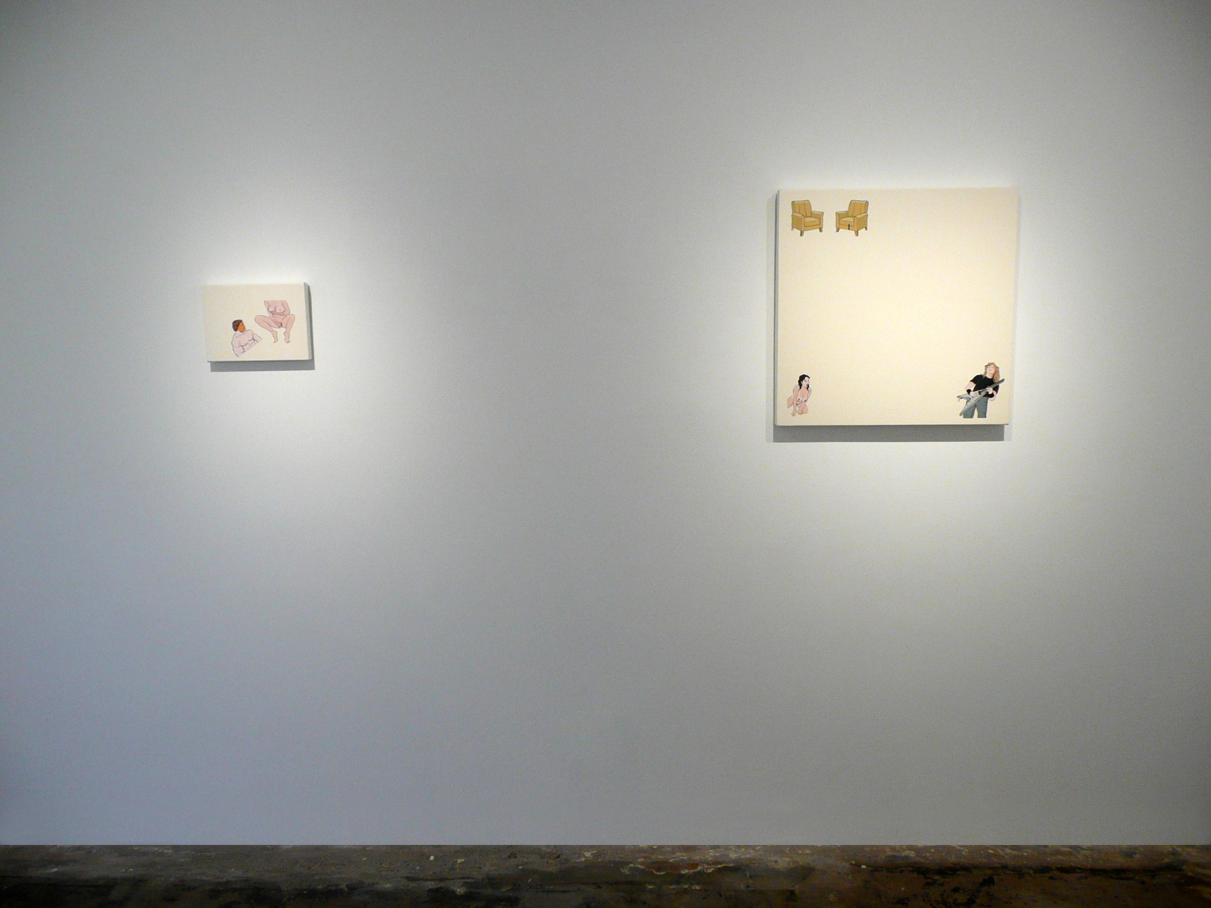 Installation View of Mark Mulroney: Nude Drum Solo