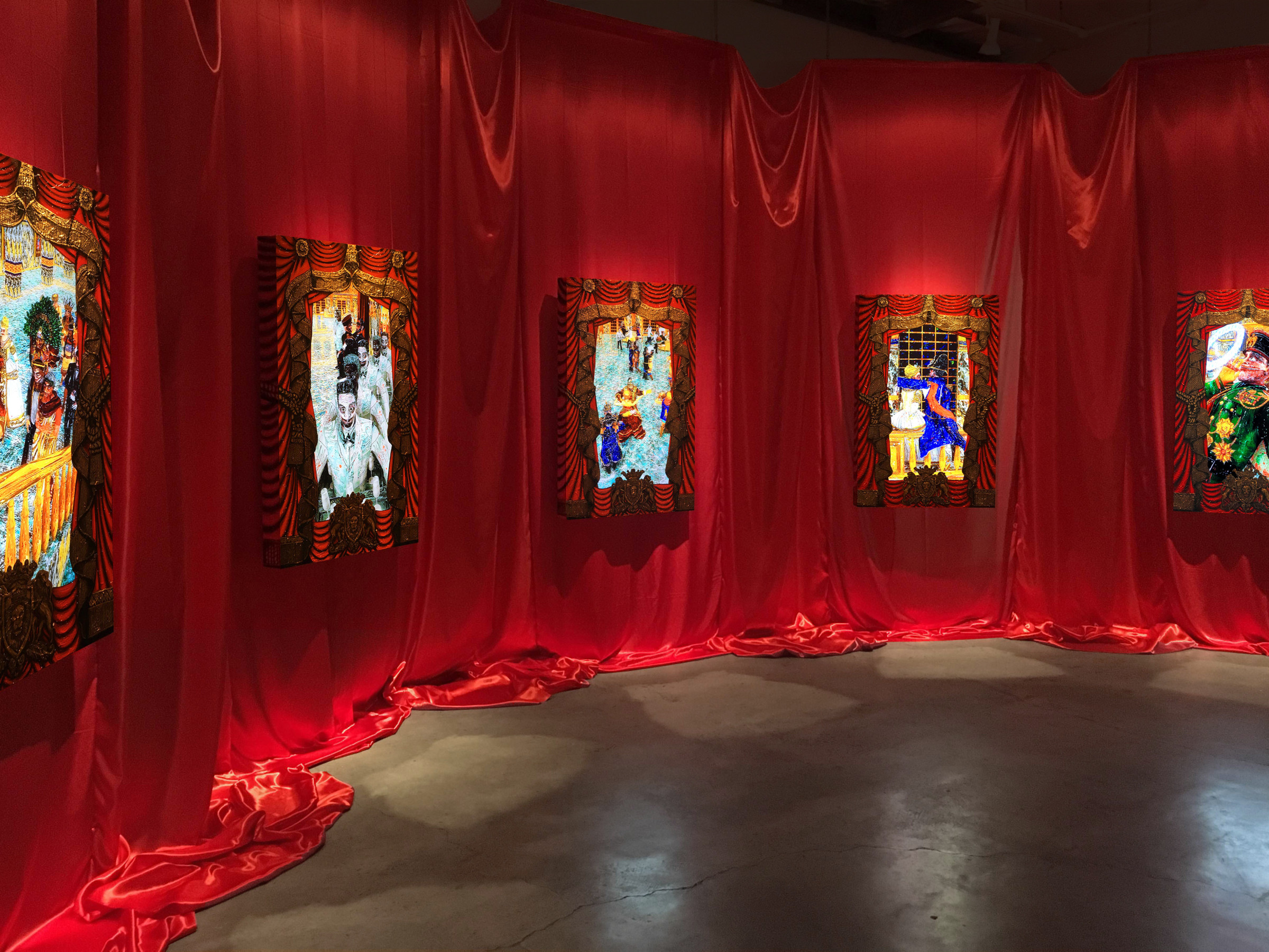 Installation View of Federico Solmi: The Ballroom