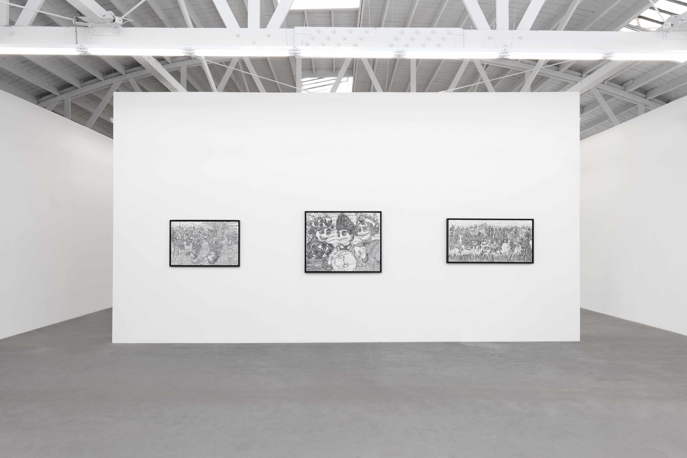 Installation view of Federico Solmi: The Bacchanalian Ones