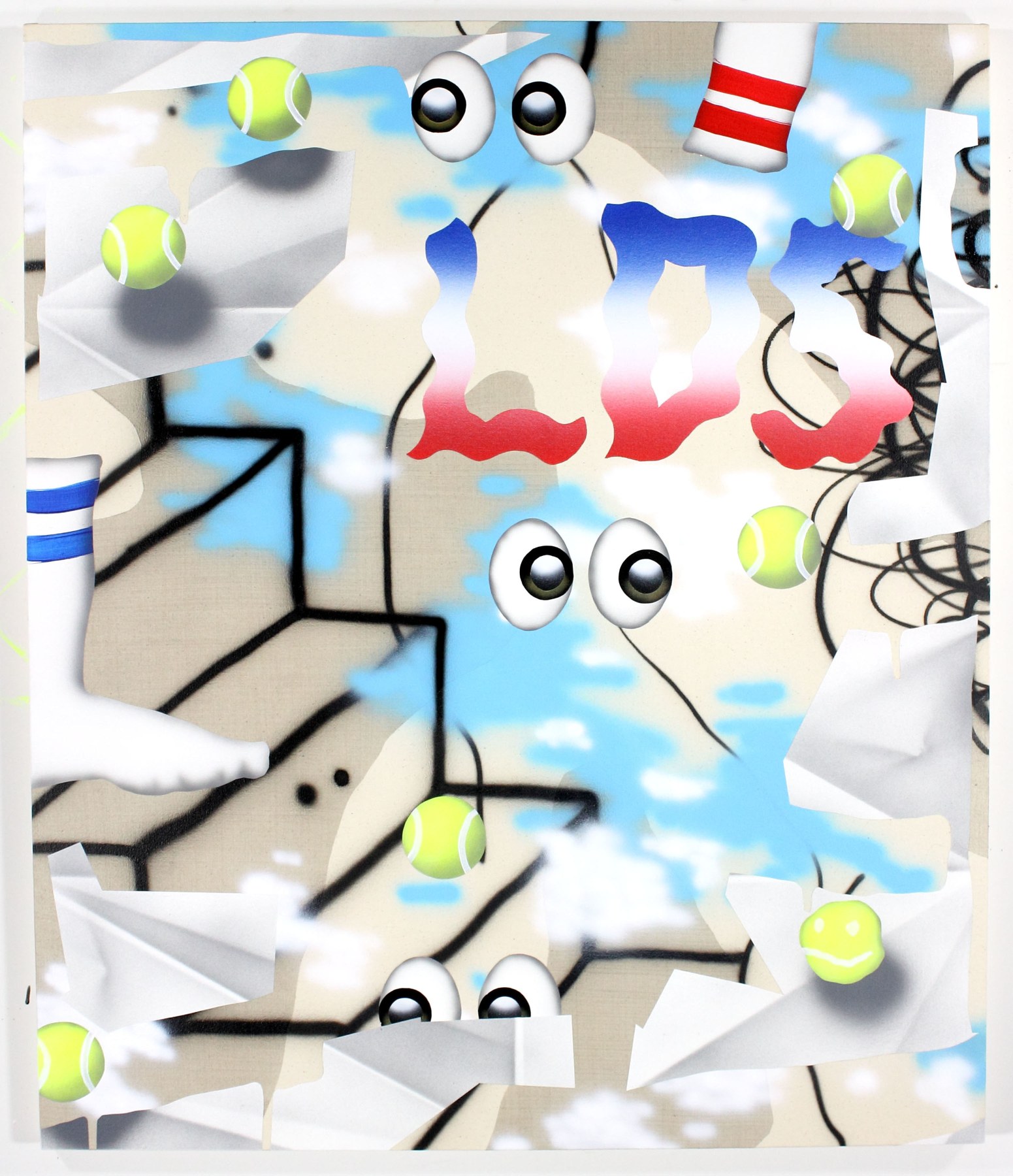 Josh Reames  Found Objects, 2014 Acrylic on Canvas  ​40 x 36 in